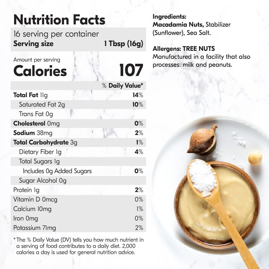 Macadamia Nut Butter Sea Salt Flavor (1 Flavor, 1 Jar) - Image 4