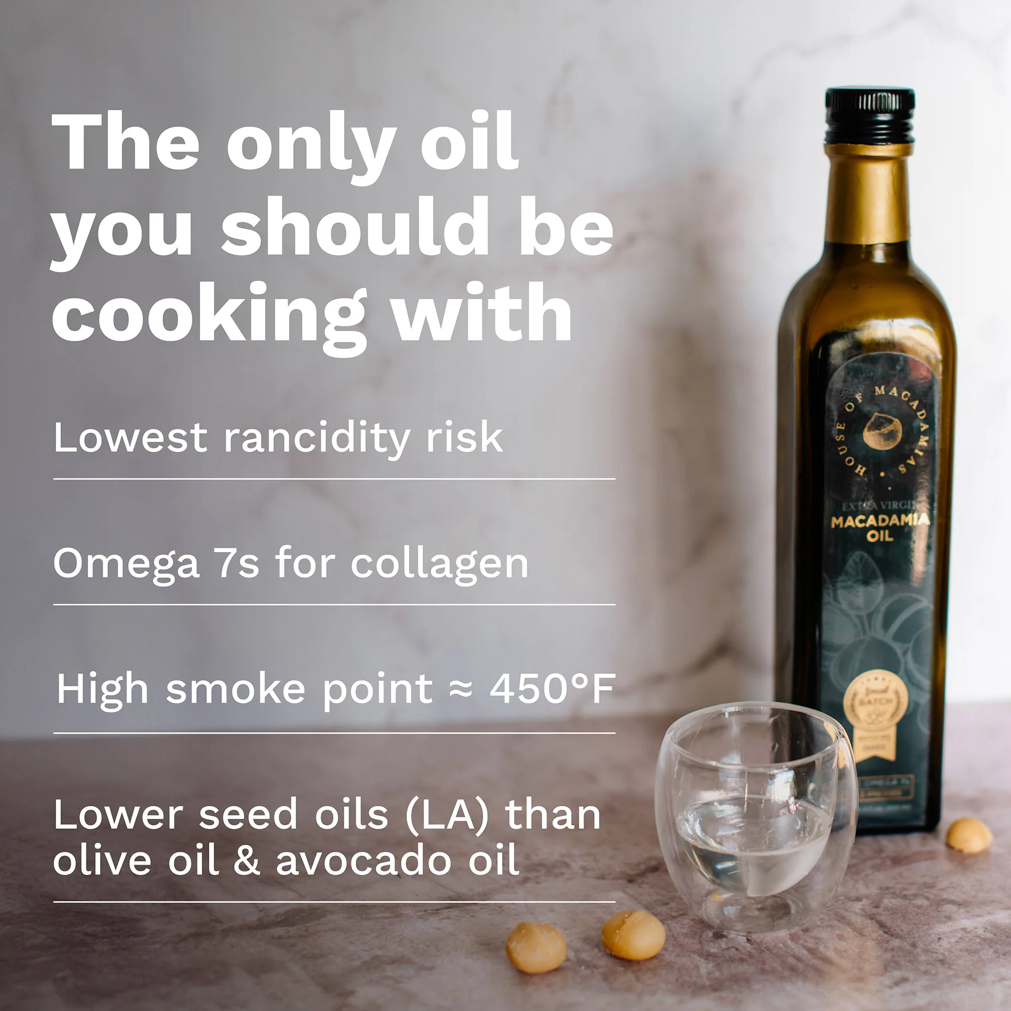 Macadamia Oil Extra Virgin Cold Pressed 16.9 oz. - Image 4