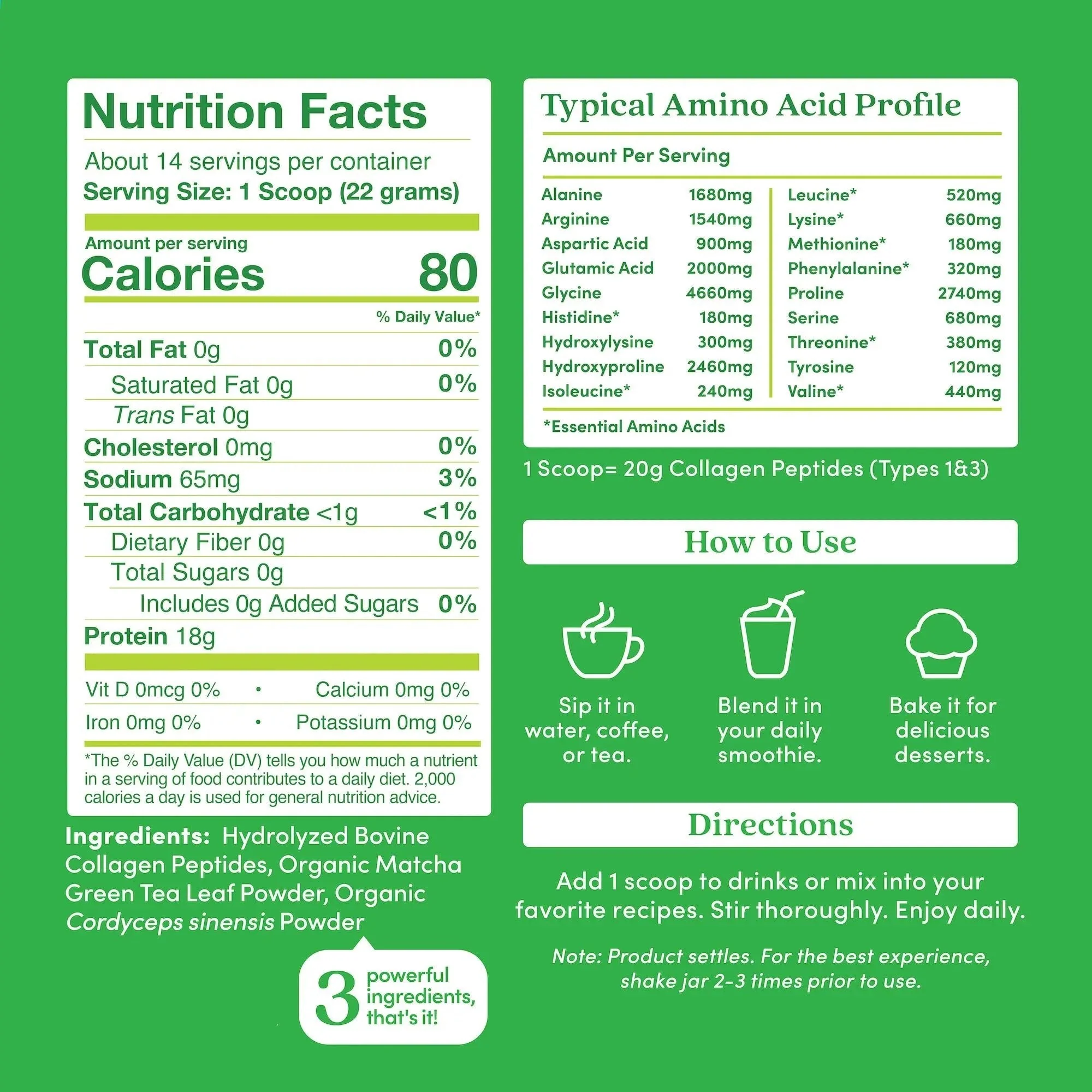 Matcha Collagen Peptides Powder - Image 7