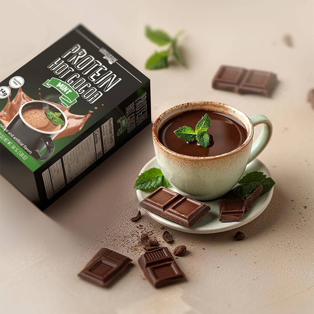 Mint Protein Hot Chocolate - High Protein & Low in Carbs, Keto-Friendly - Image 2