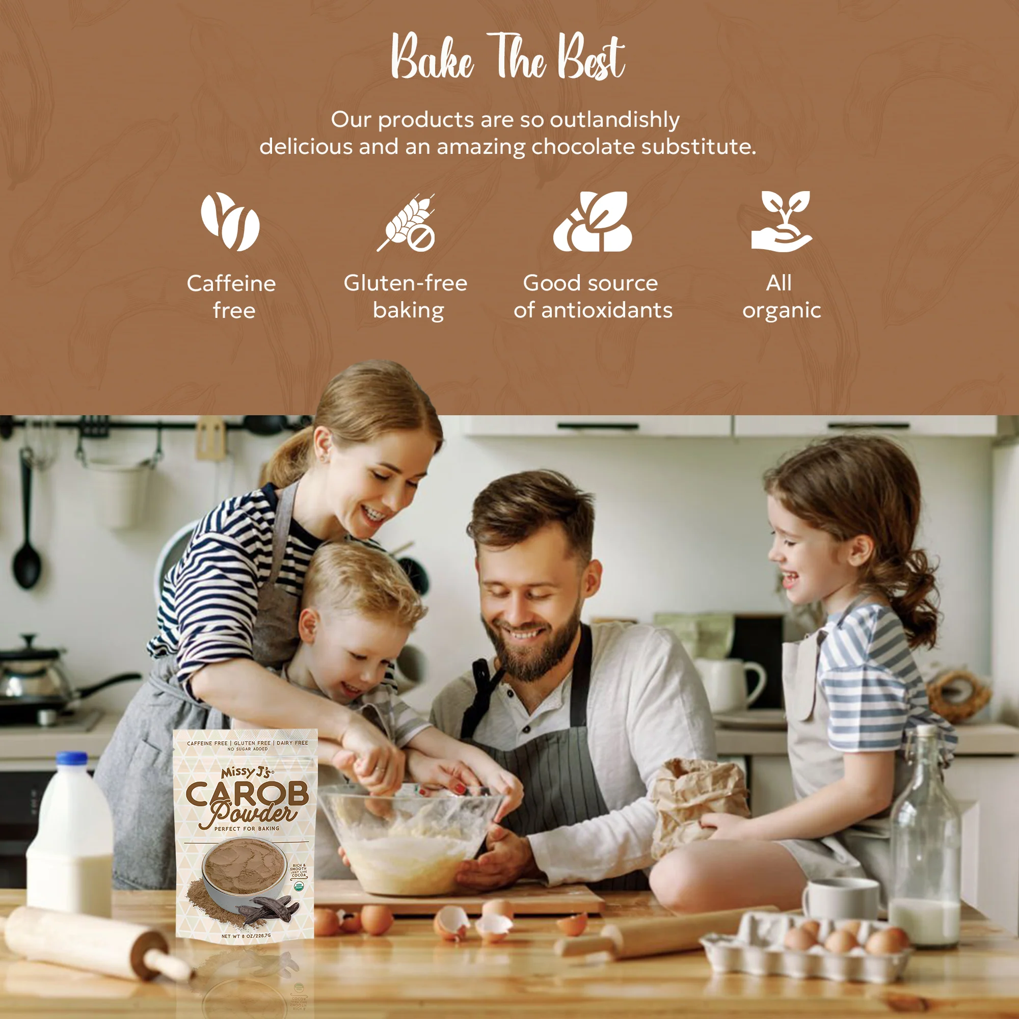 Missy J's Organic Carob Baking Essentials Sampler-3pk - Image 6