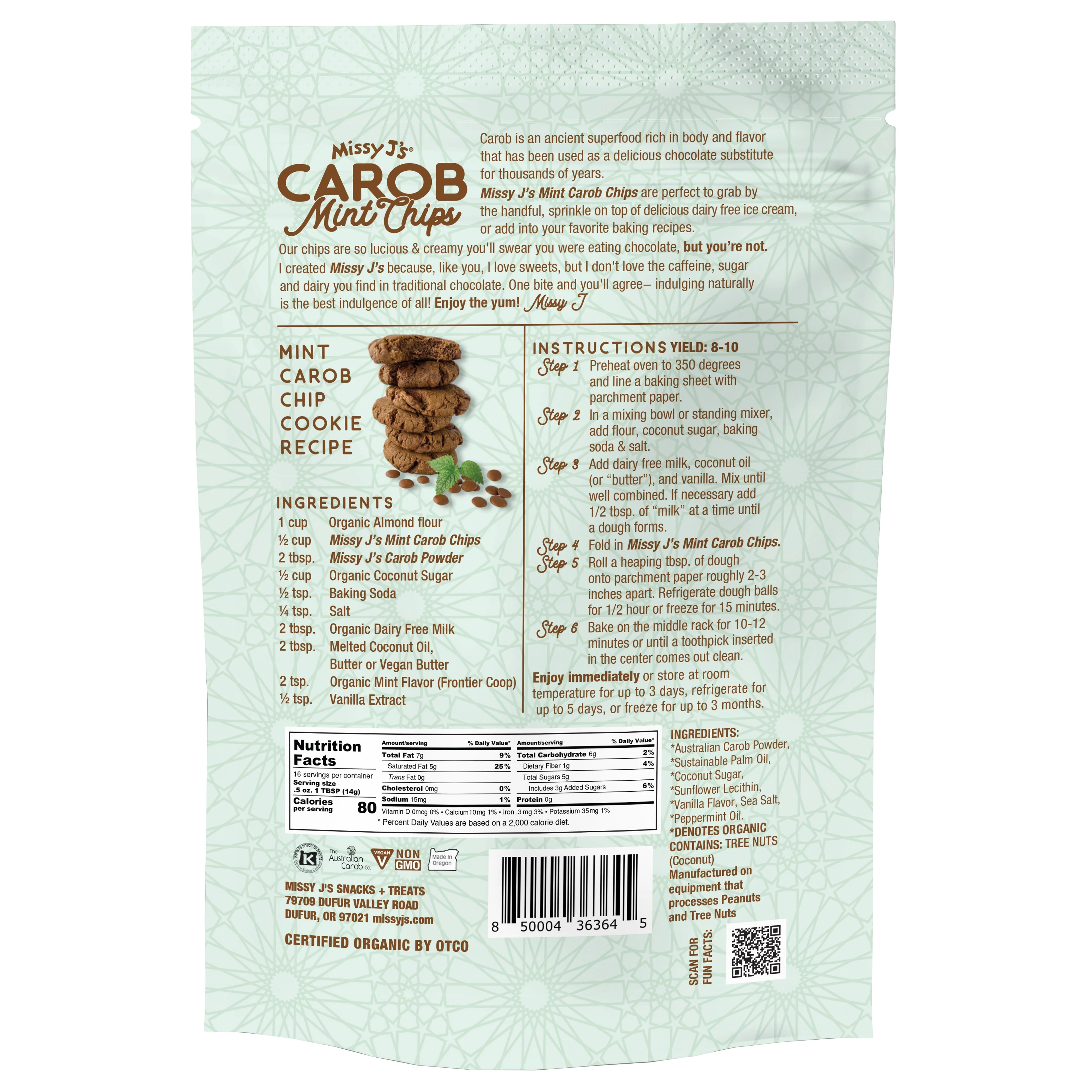 Missy J's Organic Carob Chips Sampler pack-3 flavors - Image 5