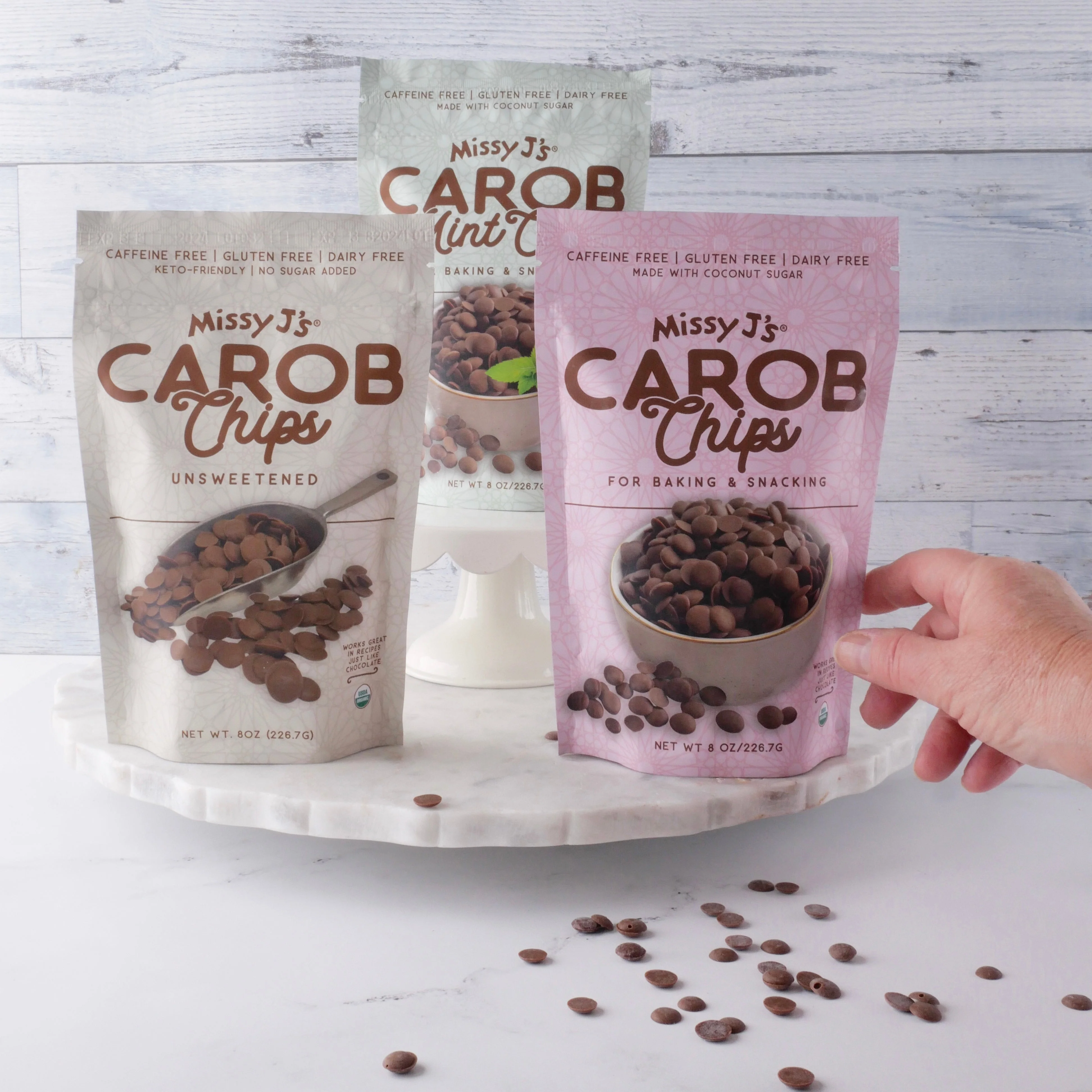 Missy J's Organic Carob Chips Sampler pack-3 flavors - Image 8
