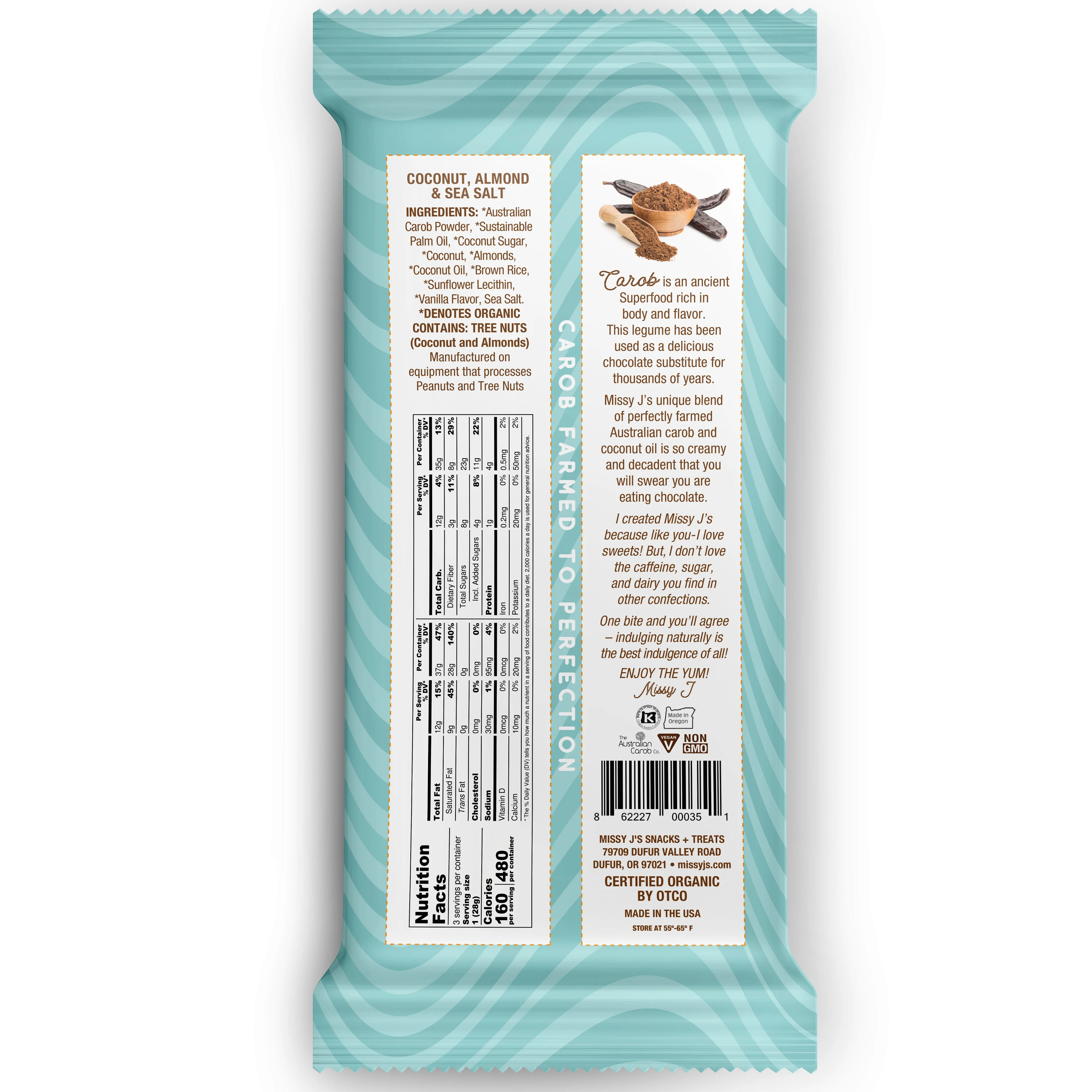 Missy J's Organic Carob Sampler Candy Bar - 4pk - Image 3