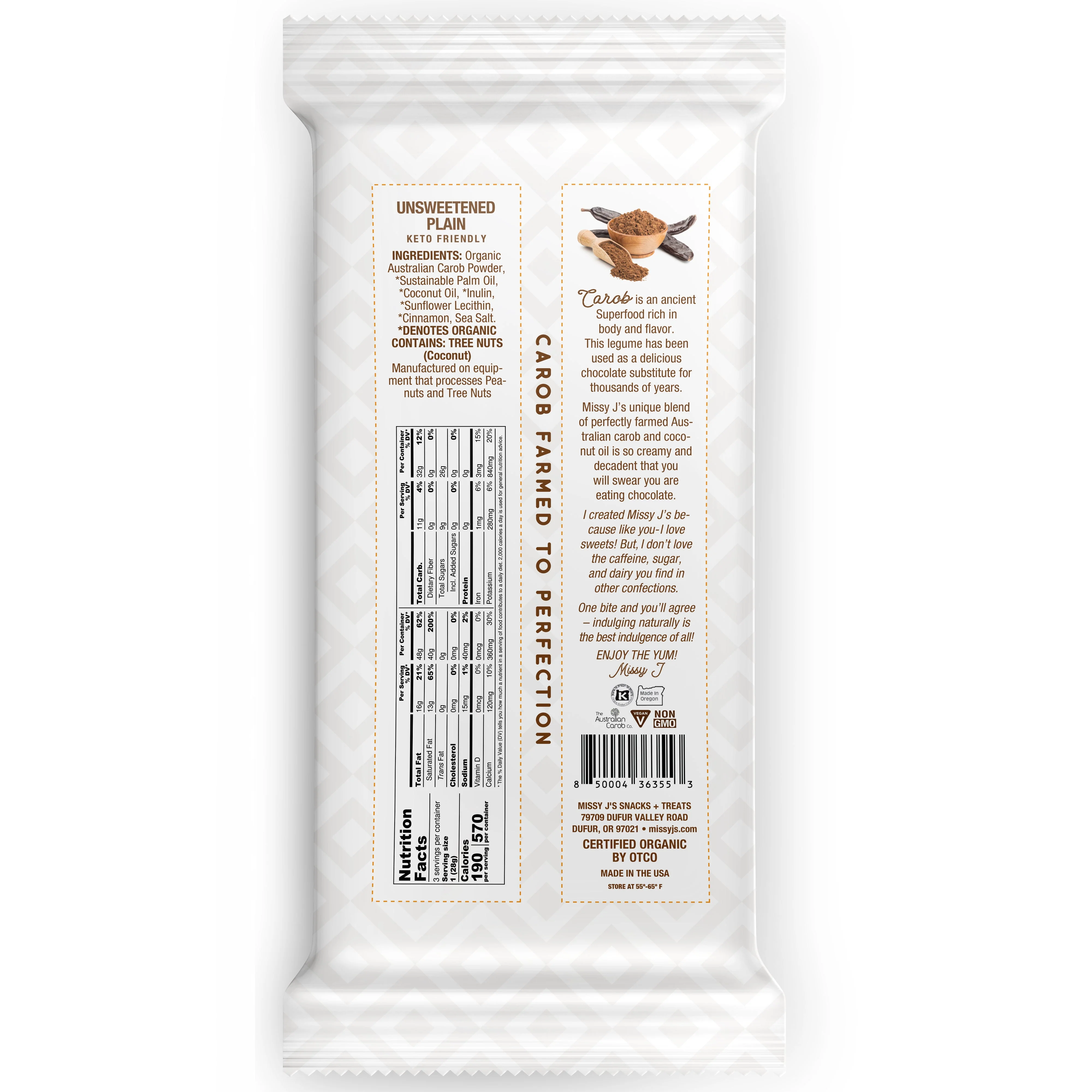 Missy J's Organic Carob Unsweetened Everything Sampler pack-9 products - Image 13