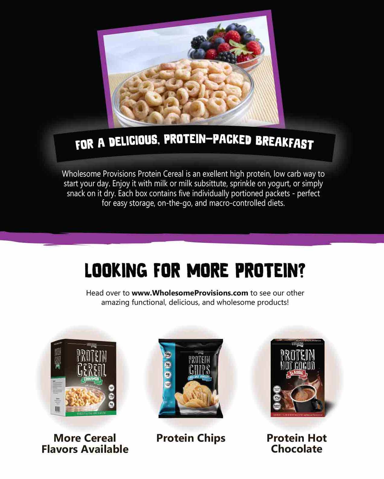 Mixed Berry Protein Cereal - High Protein & Fiber, Low Carb - Image 5
