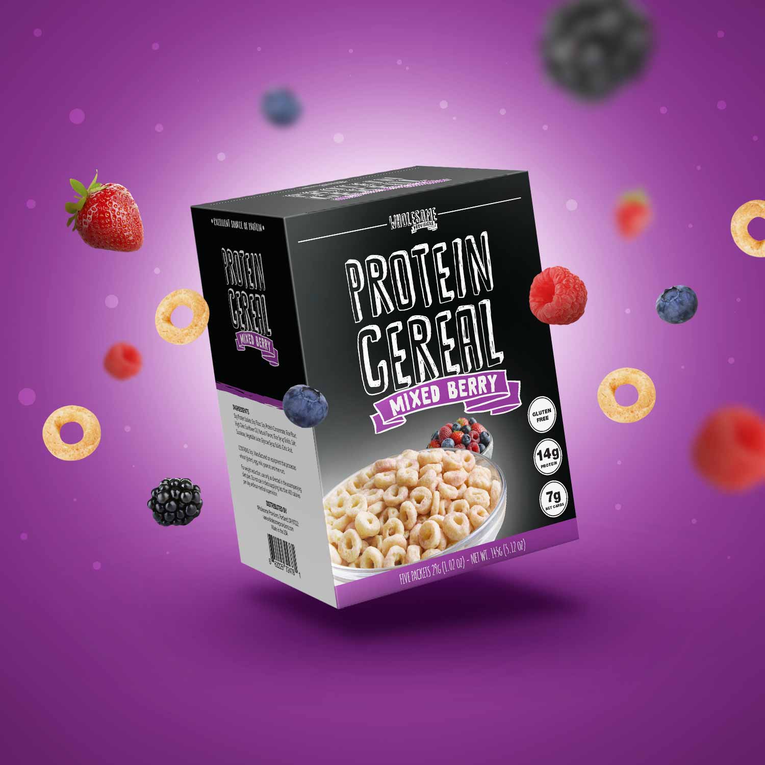 Mixed Berry Protein Cereal - High Protein & Fiber, Low Carb - Image 6