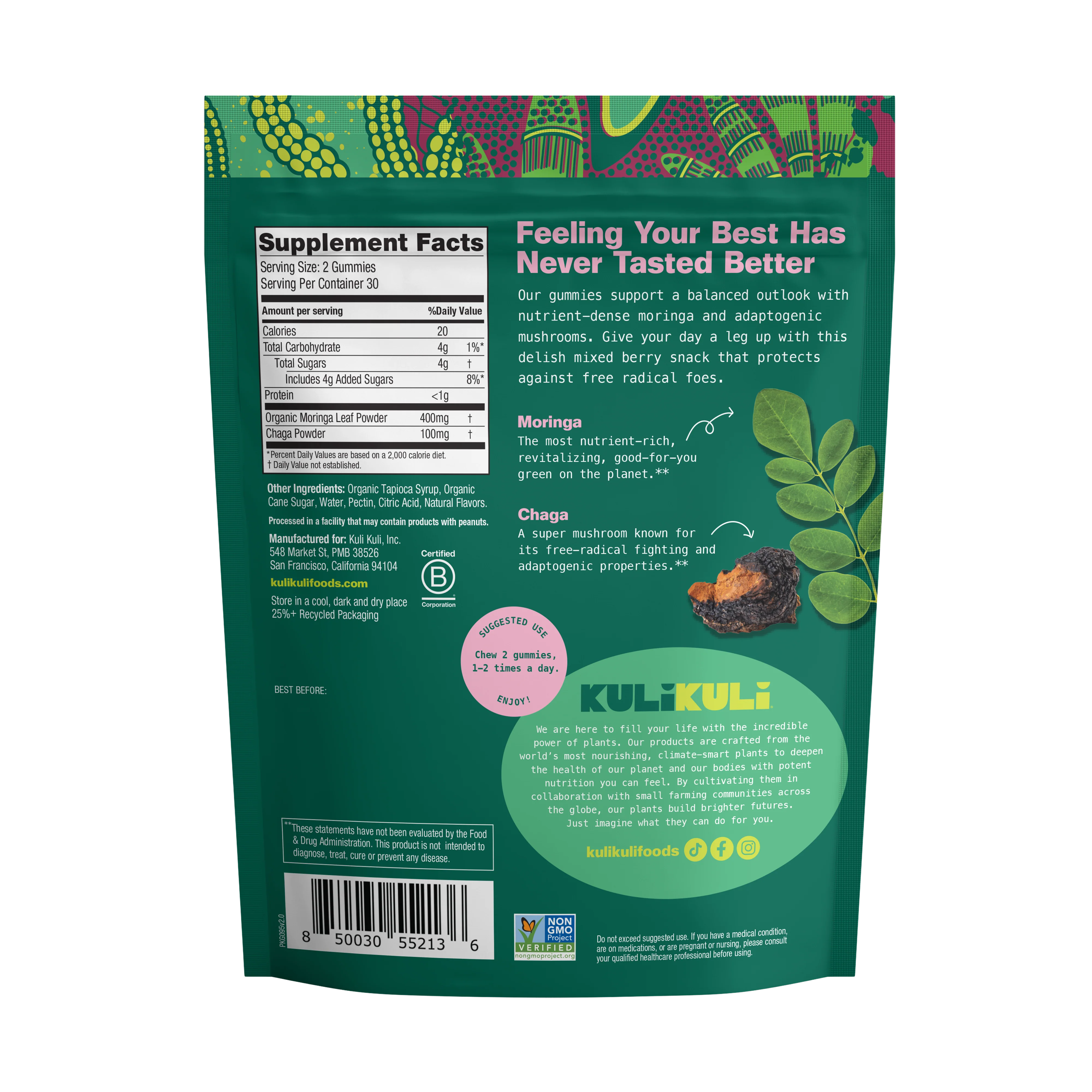 Moringa & Chaga Mushroom Superfood Gummies - Image 6