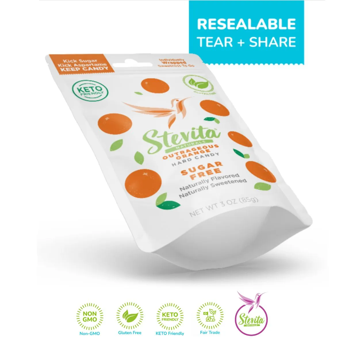 Natural Orange Flavor Sugar-Free Hard Candy: Zesty, Sweet, and Healthy - Image 2