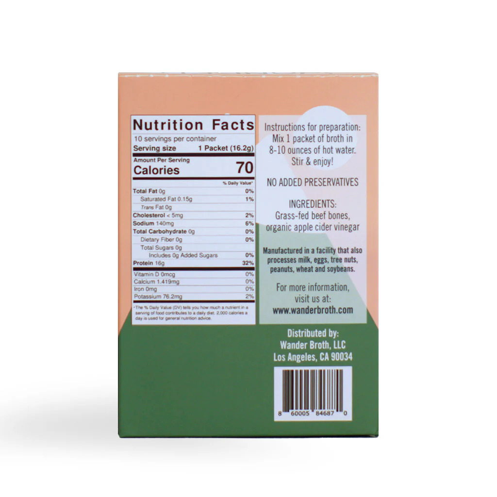 No Salt Added Grass-Fed Beef Bone Broth - Image 2