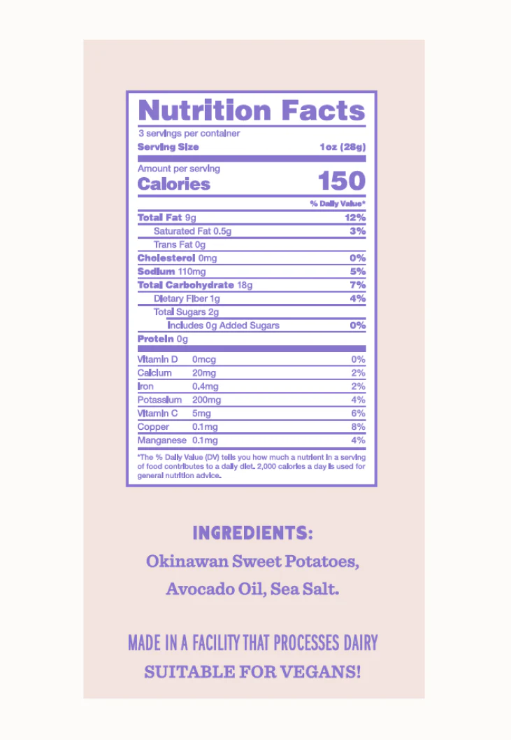 Okinawan Sweet Potato Chips | Sea Salt - Image 3