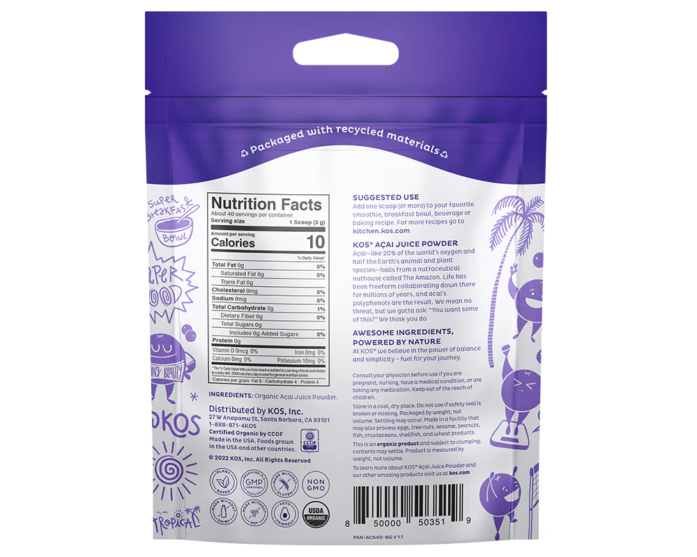 Organic Açaí Powder, 40 Servings - Image 3