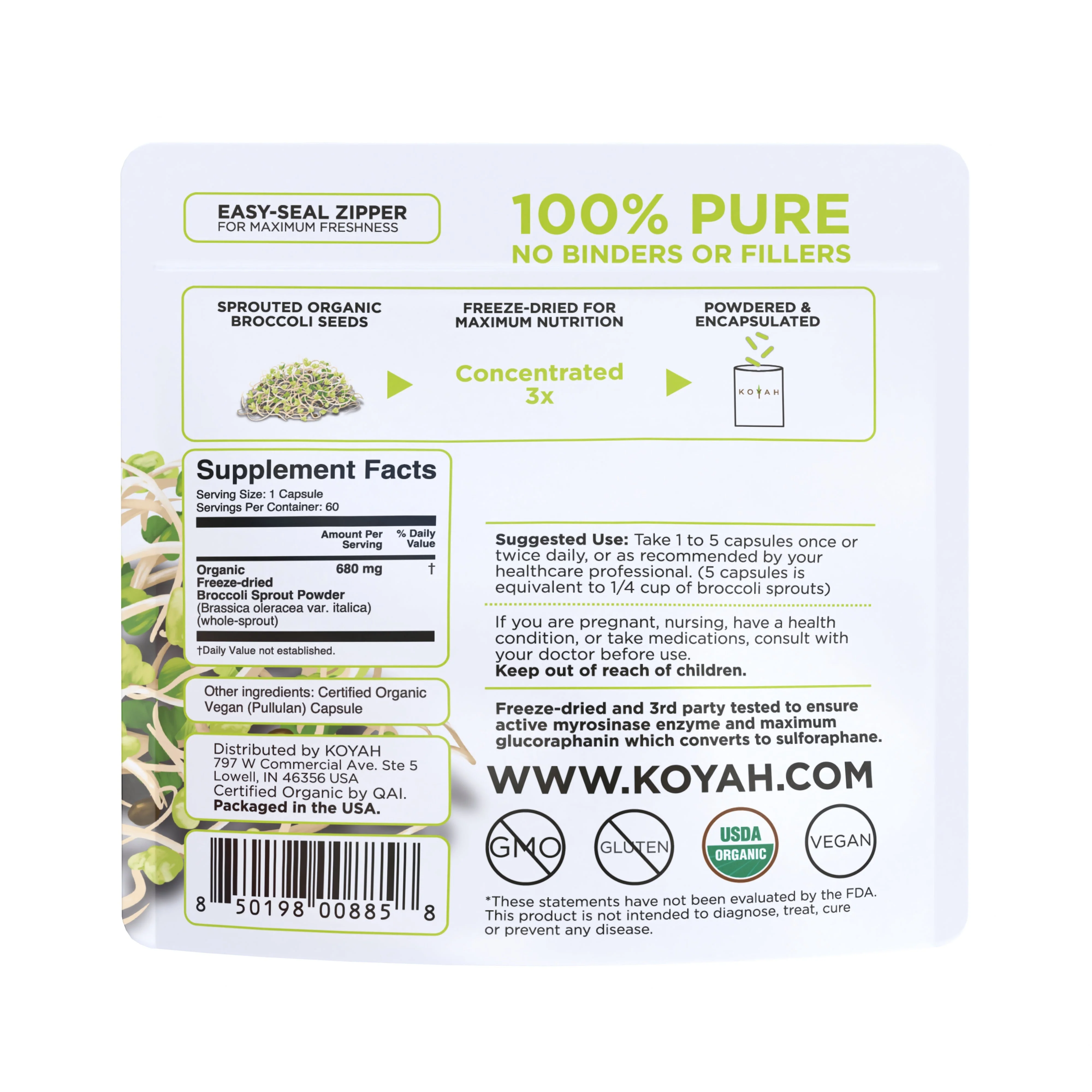 Organic Broccoli Sprout Capsules - Image 2