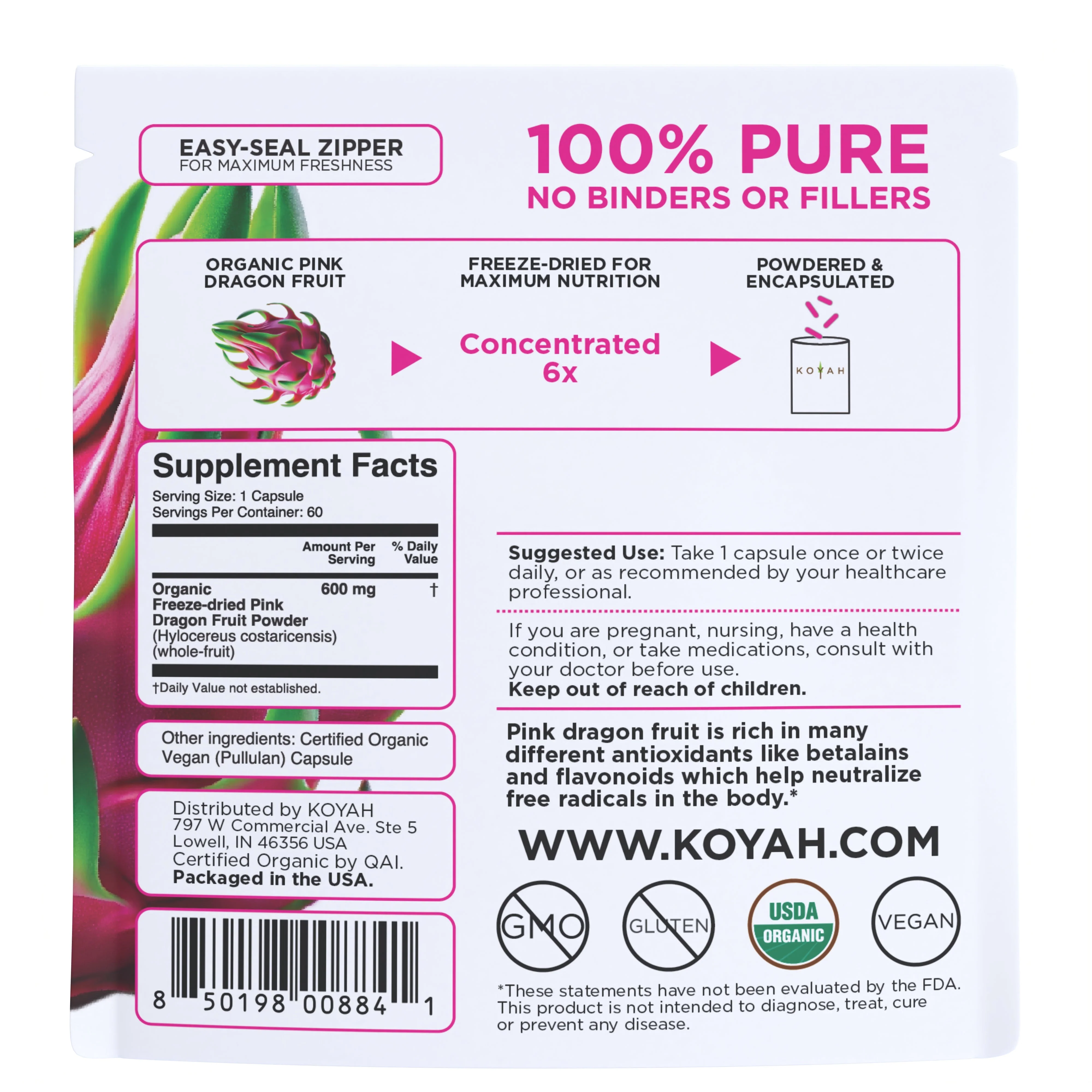 Organic Dragon Fruit Capsules - Image 2