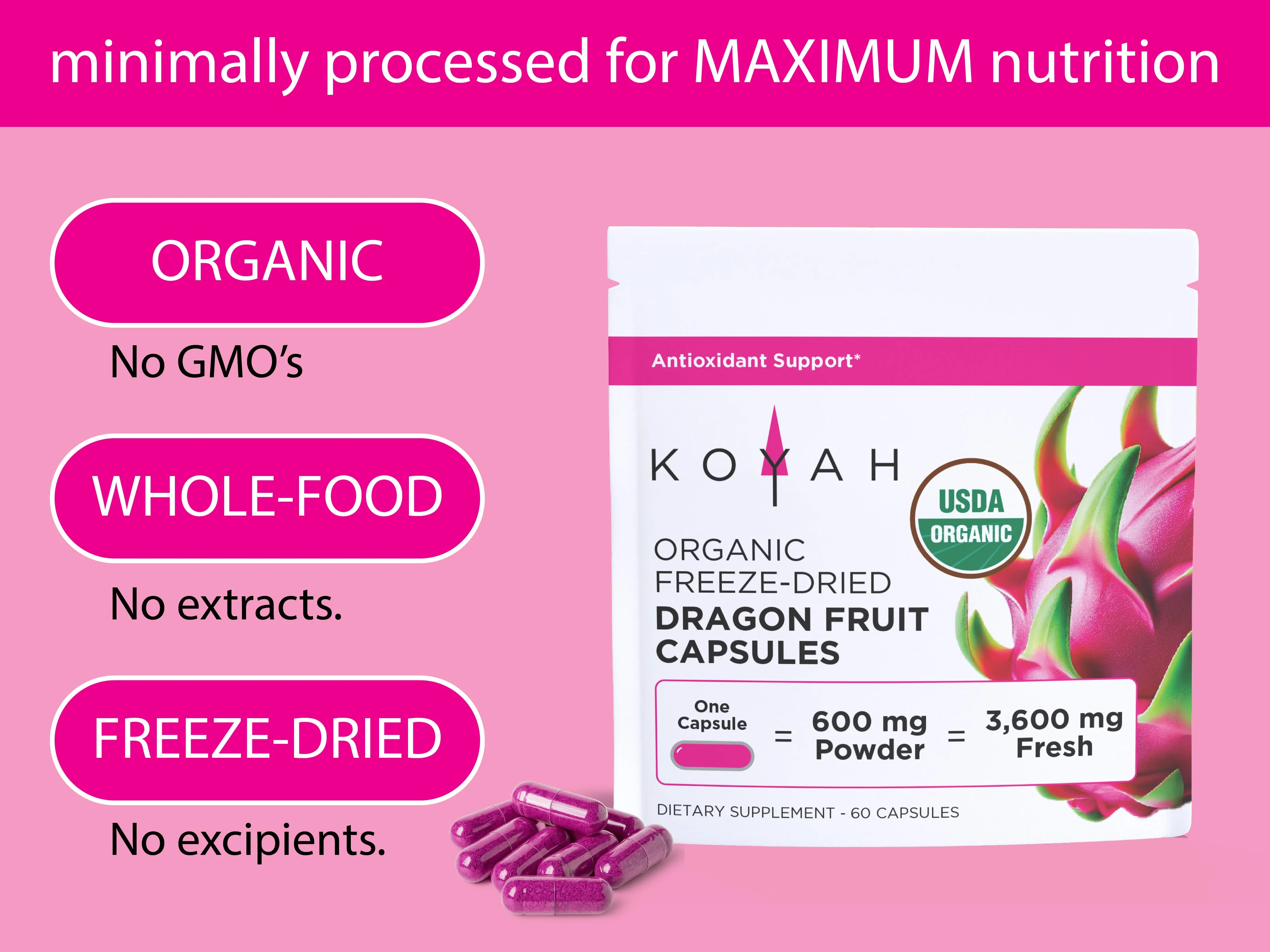 Organic Dragon Fruit Capsules - Image 3
