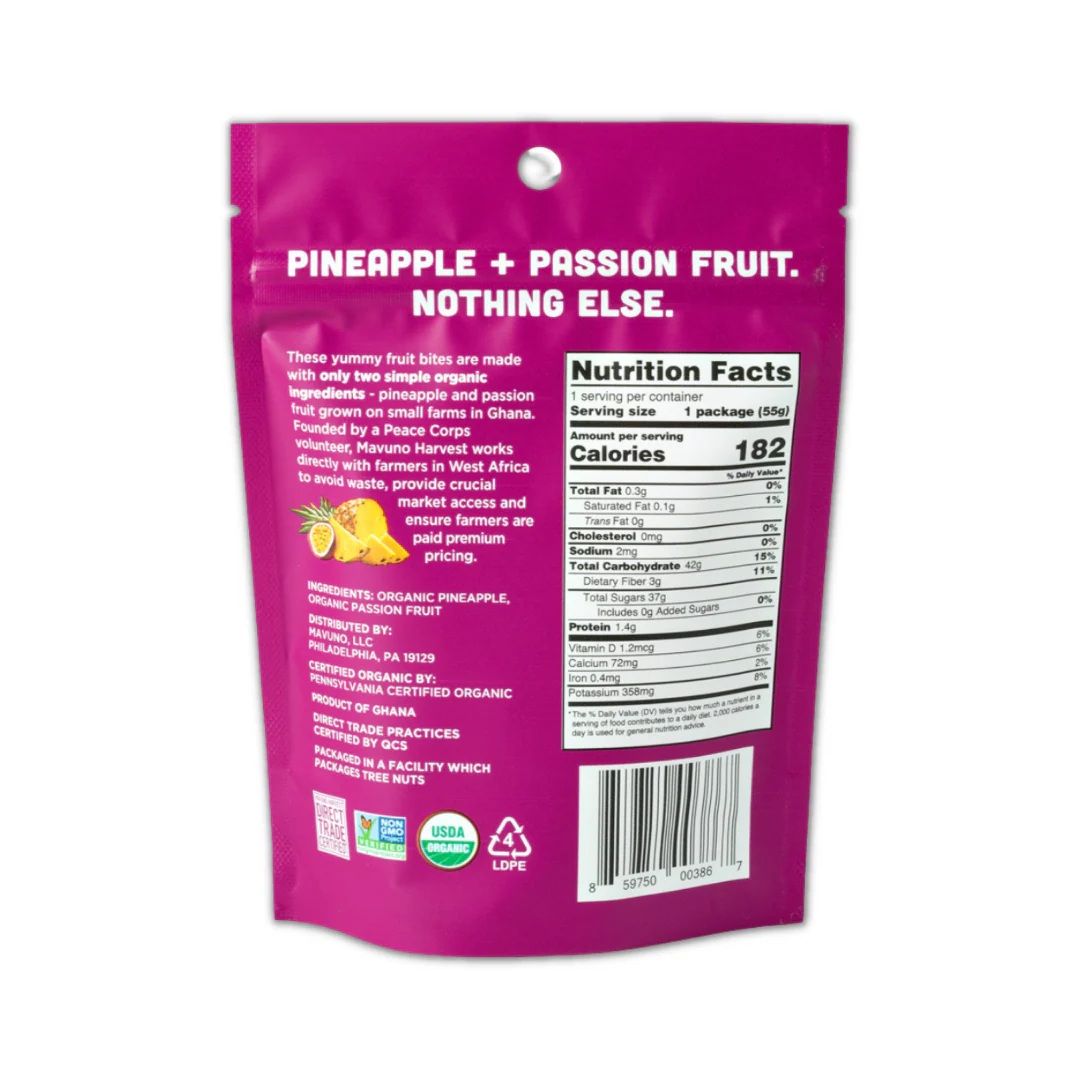 Organic Fruit Bites: Pineapple & Passionfruit - Image 3