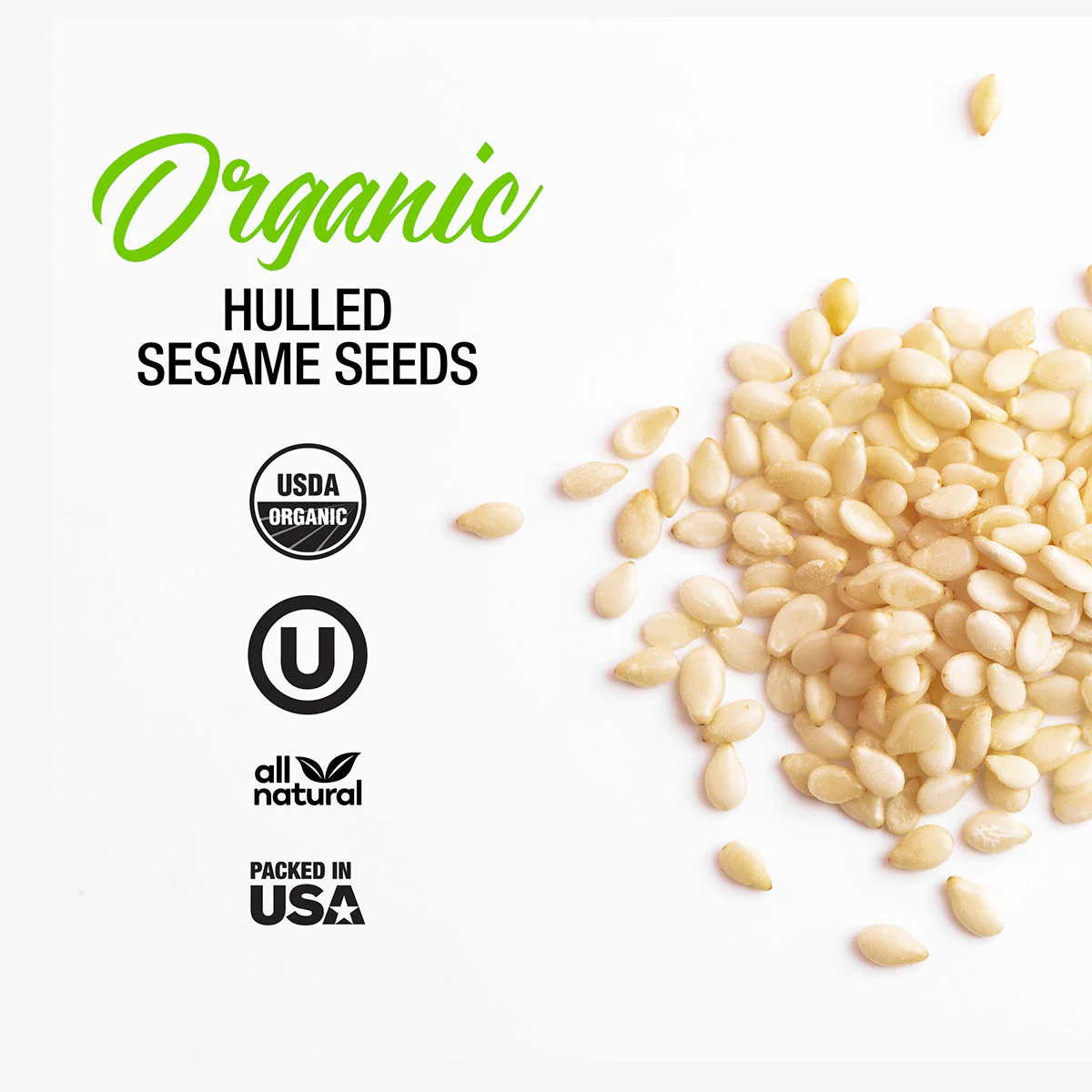 Organic Hulled Sesame Seeds - Image 2