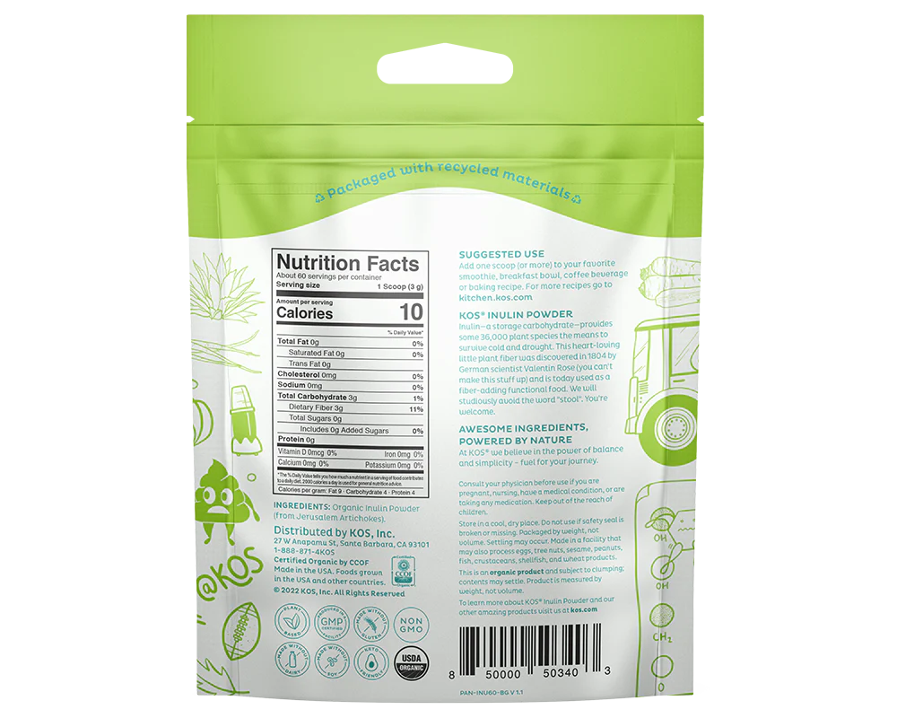Organic Inulin Powder - 60 servings - Image 3
