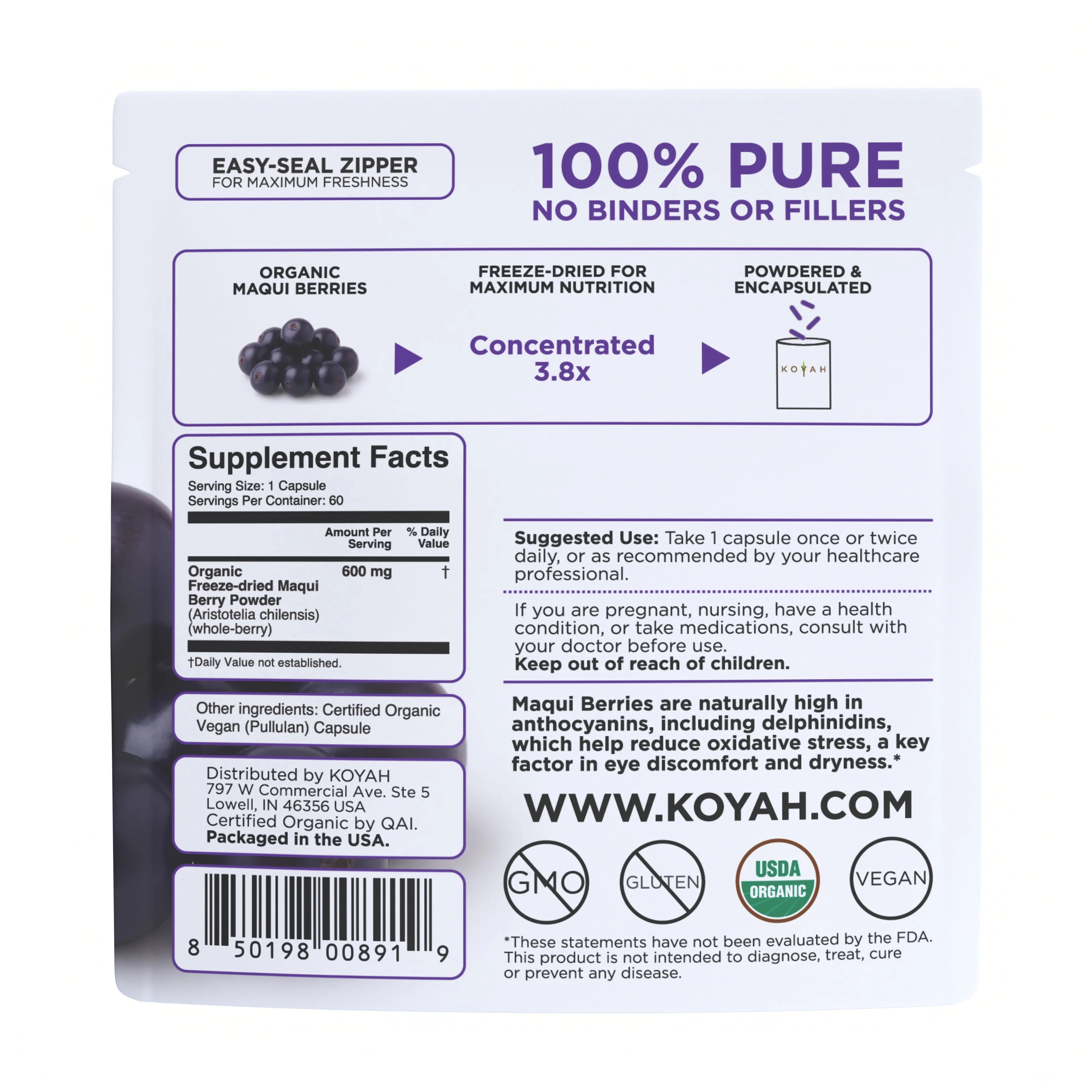 Organic Maqui Berry Capsules - Image 2