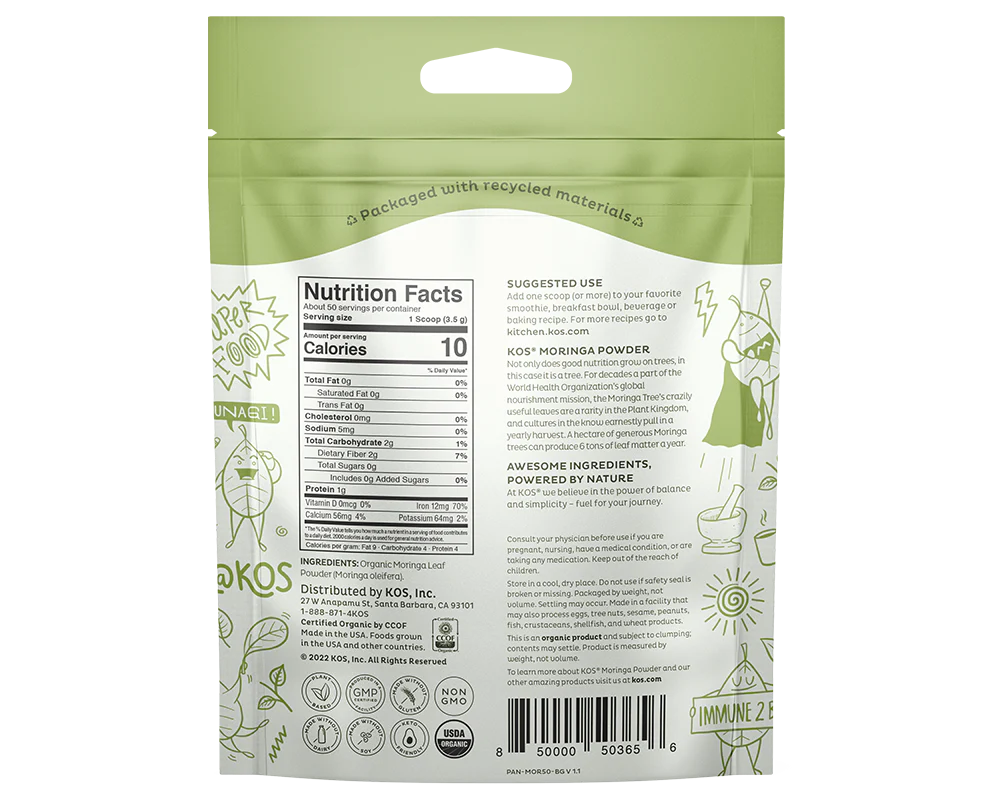 Organic Moringa Oleifera Leaf Powder - 50 servings - Image 3