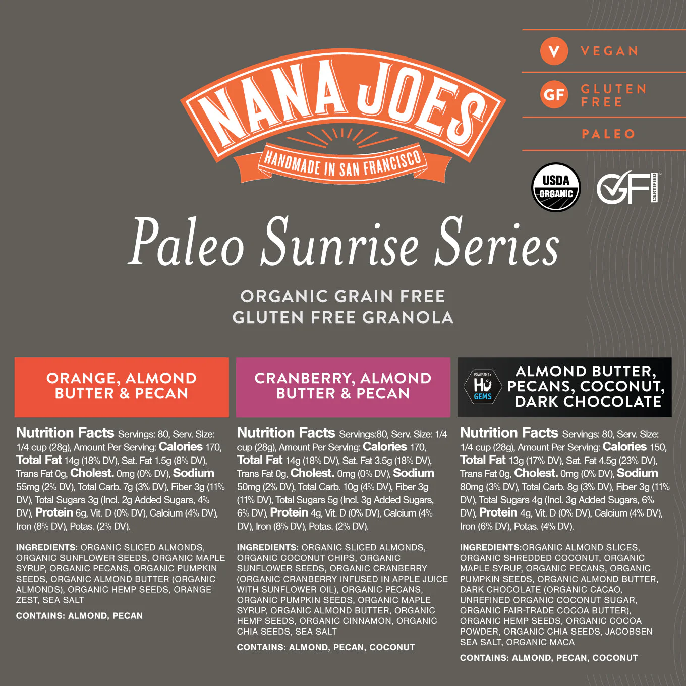 Organic Paleo Sunrise Series Variety 3-Pack - Image 3
