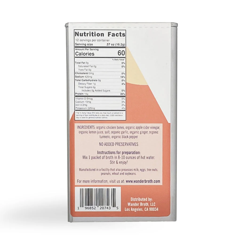 Organic Pasture-Raised Turmeric Ginger Chicken Bone Broth - Bulk - Image 2