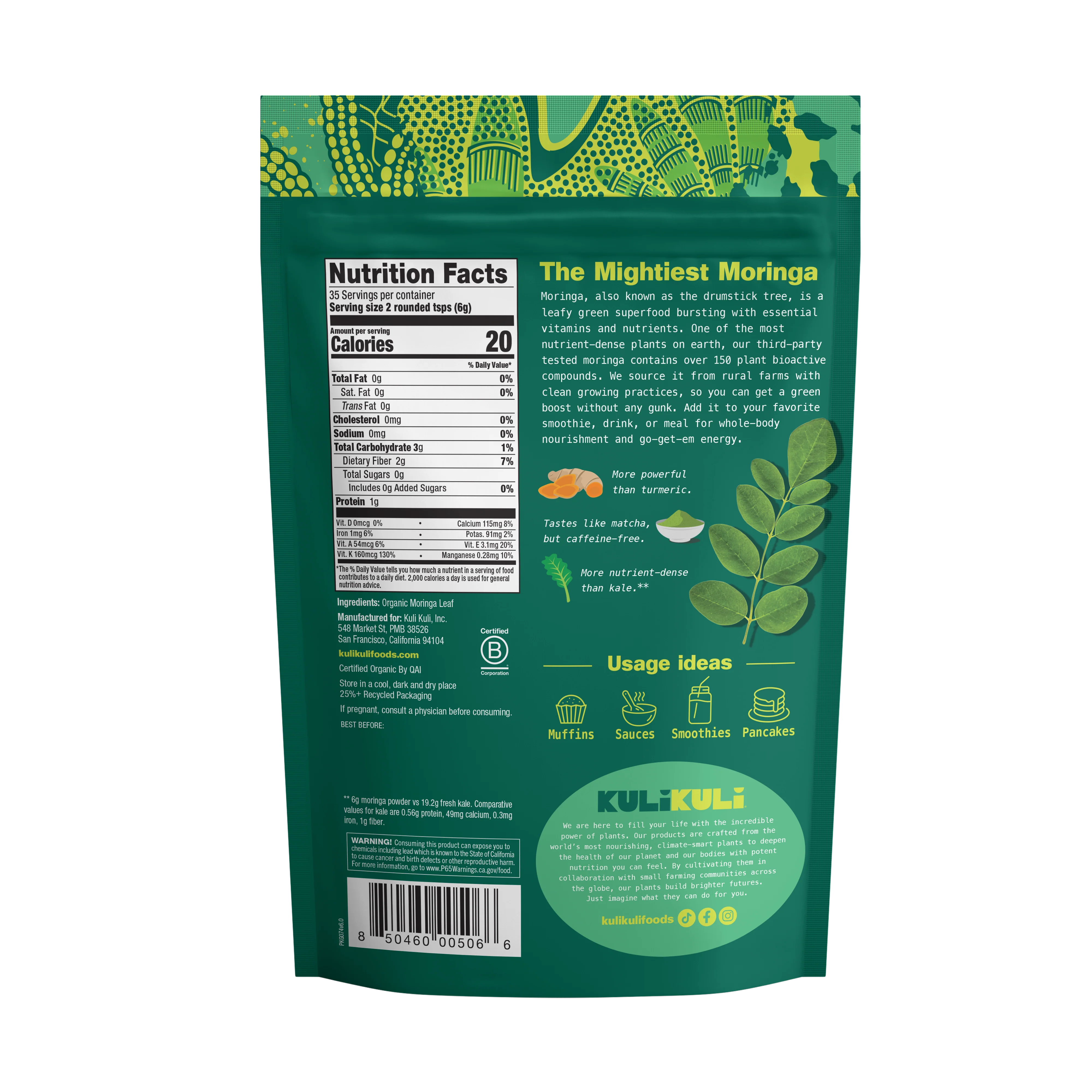 Organic Pure Moringa Powder (7.4 oz) - Image 6