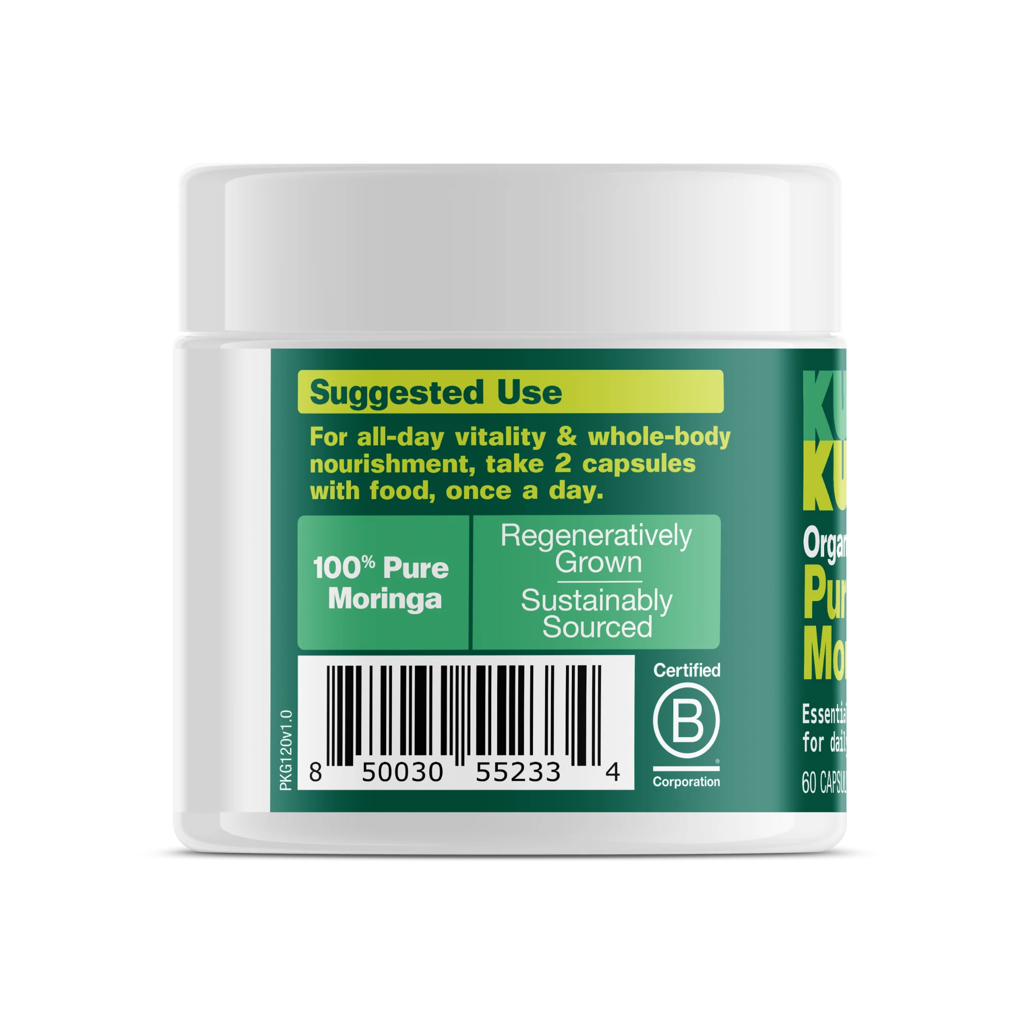 Organic Pure Moringa Powder Capsules (60-Count) - Image 6