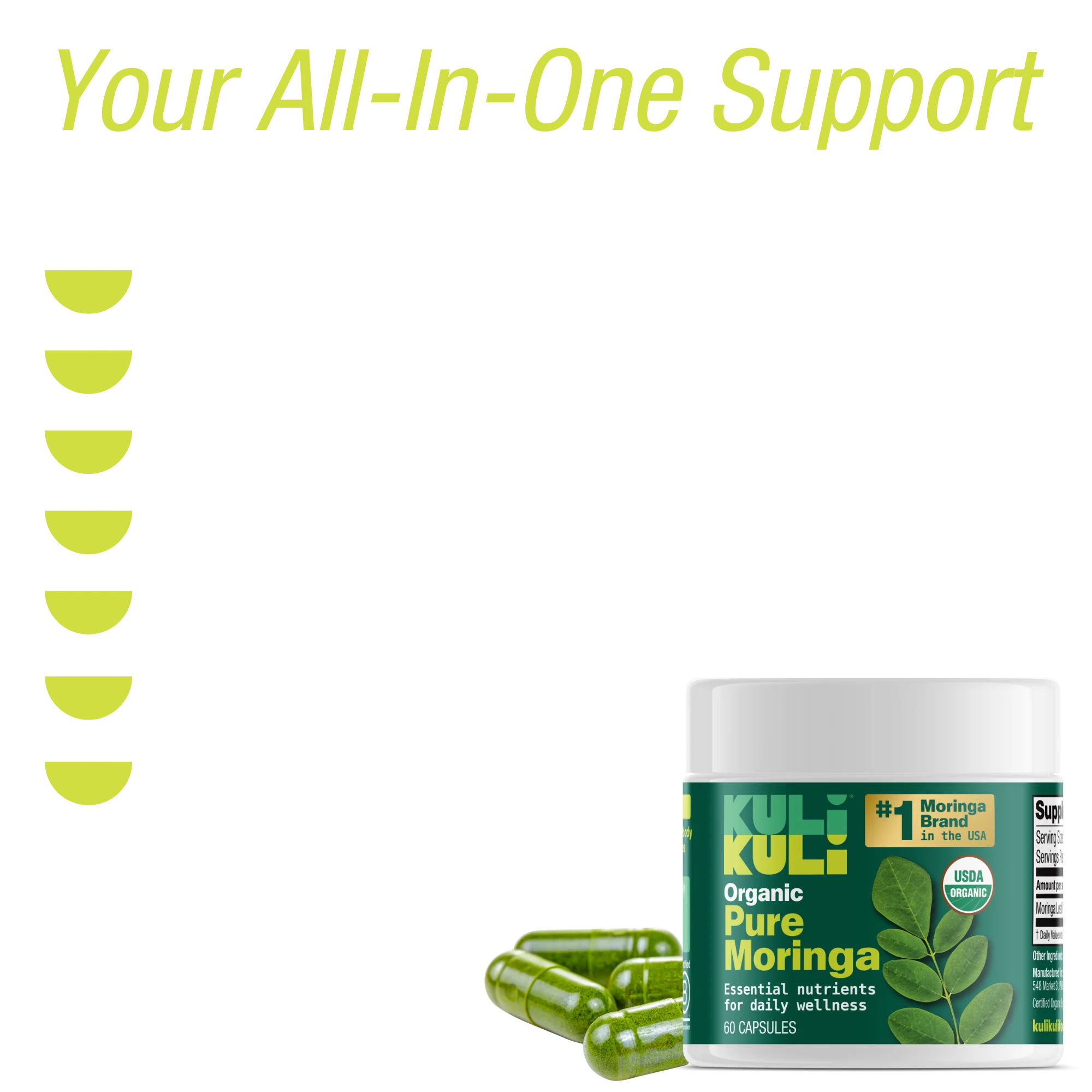 Organic Pure Moringa Powder Capsules (60-Count) - Image 8