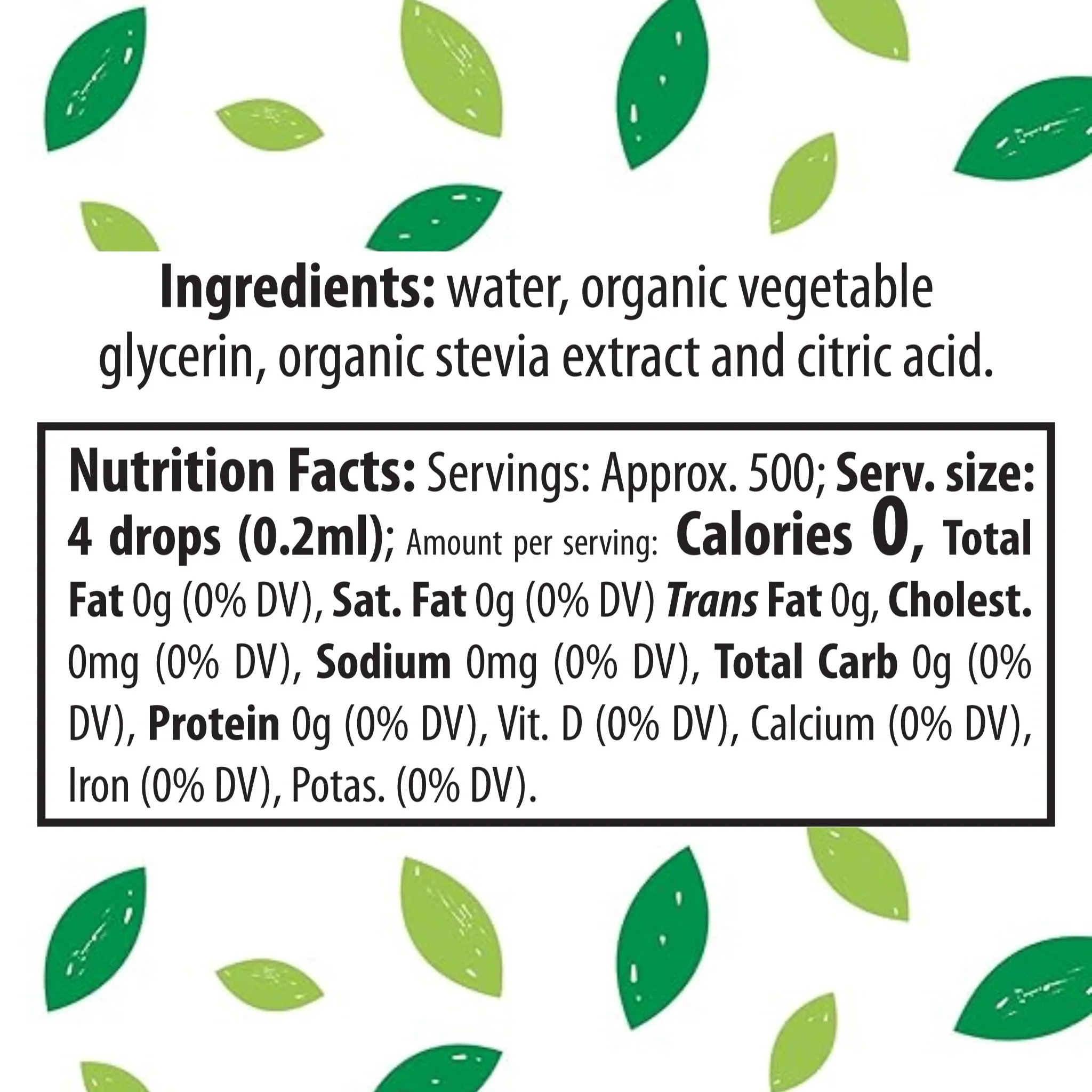 Organic Stevita Drops - Clear Liquid Large 3.3 - Image 5