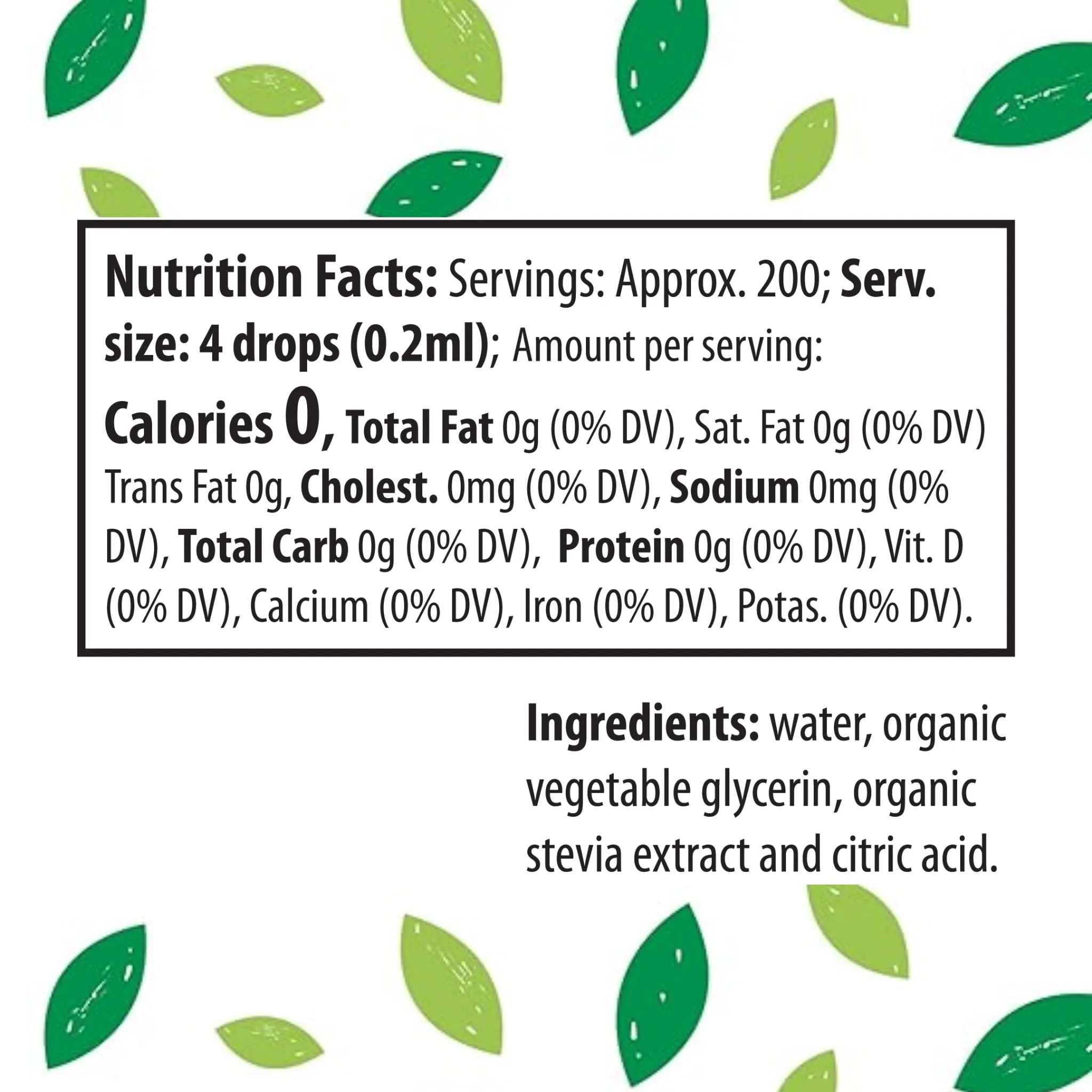 Organic Stevita Drops - Clear Liquid Regular 1.35 - Image 5