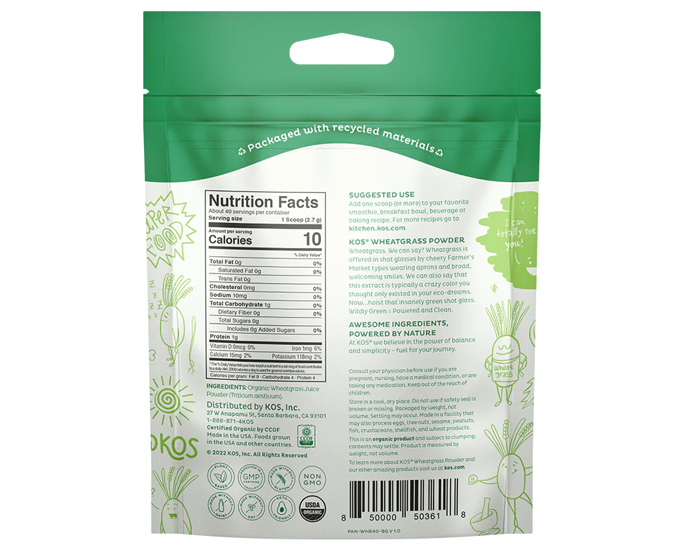 Organic Wheatgrass Powder - 40 servings - Image 3