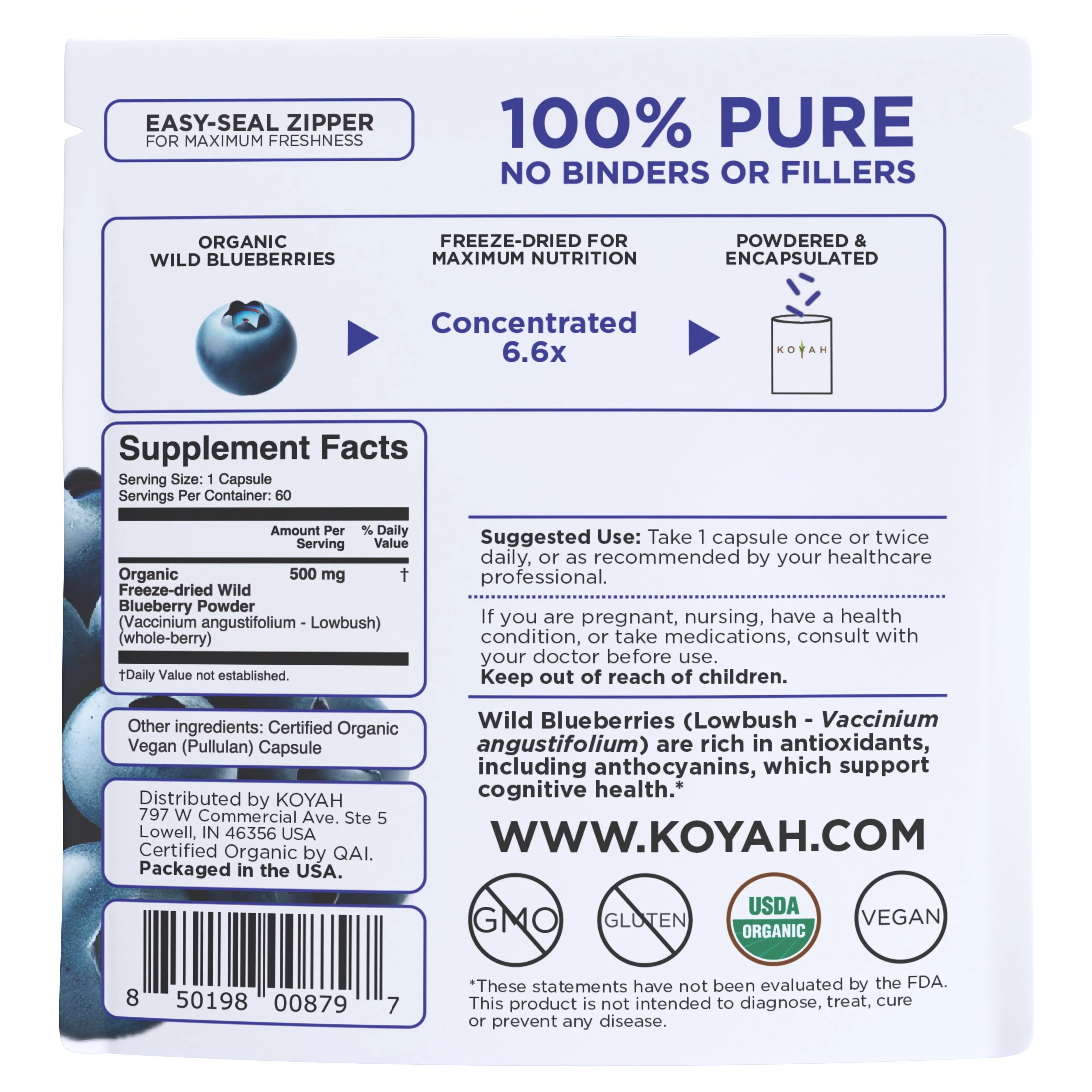 Organic Wild Blueberry Capsules - Image 2