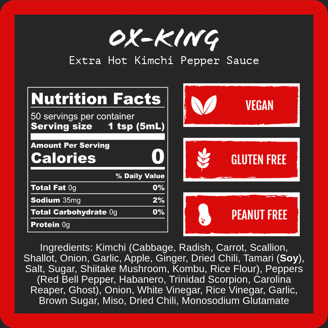 Ox-King - Extra Hot Kimchi Sauce (9oz) - Image 3