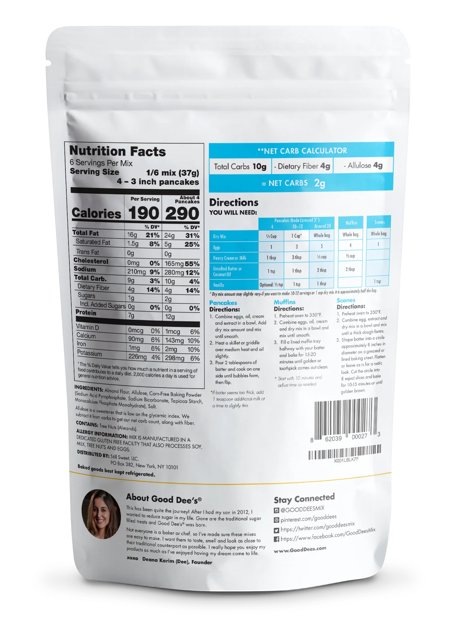 Keto Pancake Mix Plus - Gluten Free and No Added Sugar - Image 2