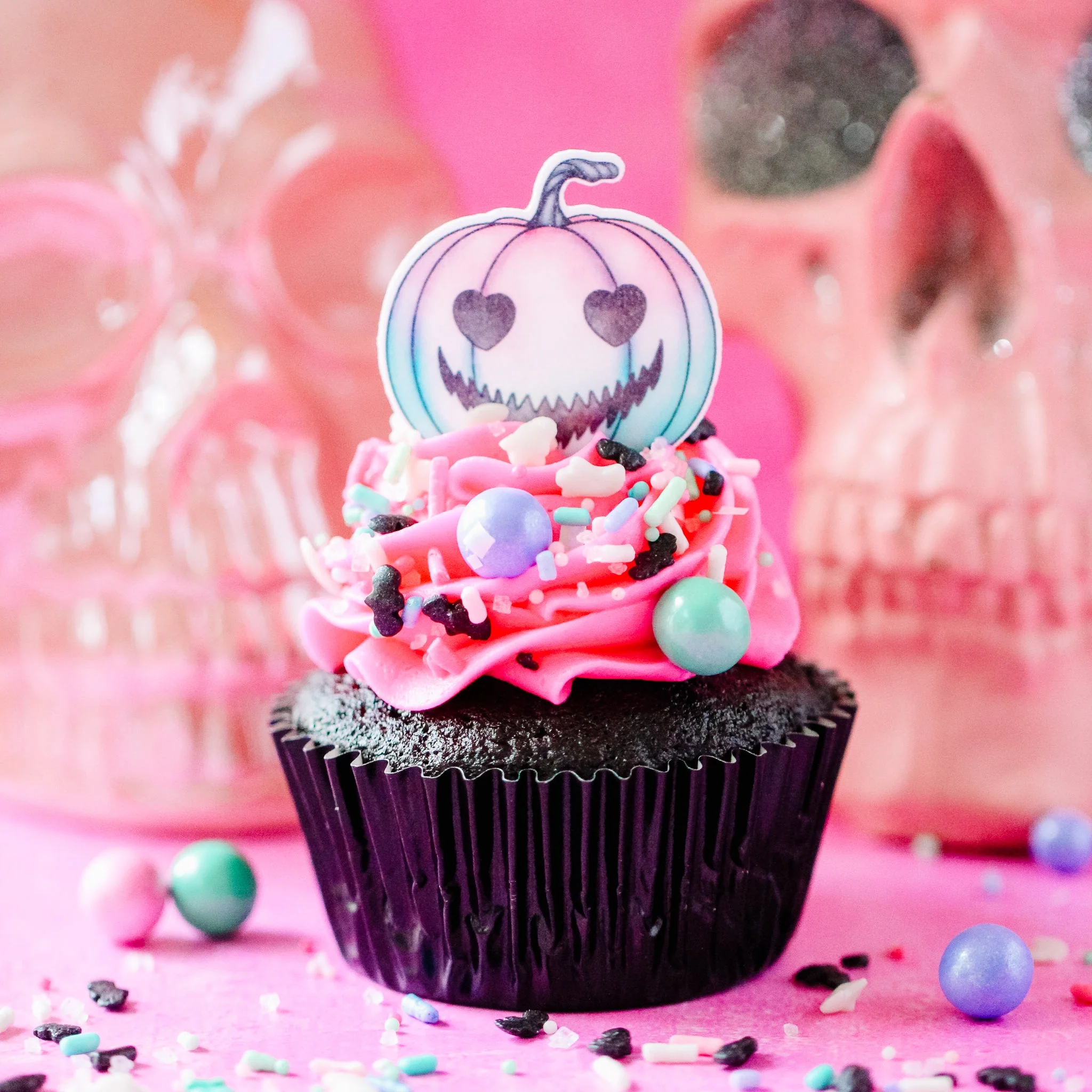 Pastel Goth Edible Cupcake Toppers - Image 2