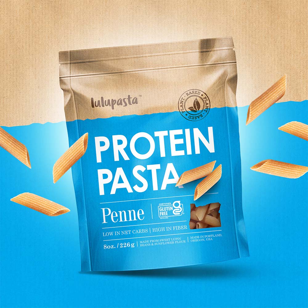 Penne Protein Pasta - 19g Protein & 4g Net Carb, Lupin Pasta, Keto Pasta, Gluten Free, 8 oz. - Image 3