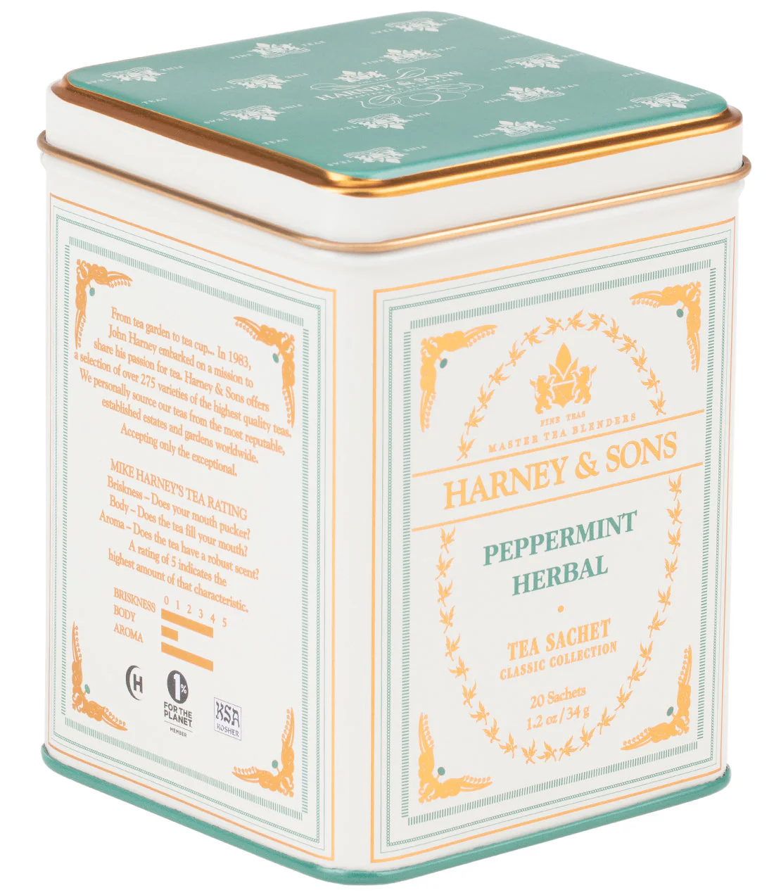 Peppermint Herbal, Classic Tin of 20 Sachets - Image 2