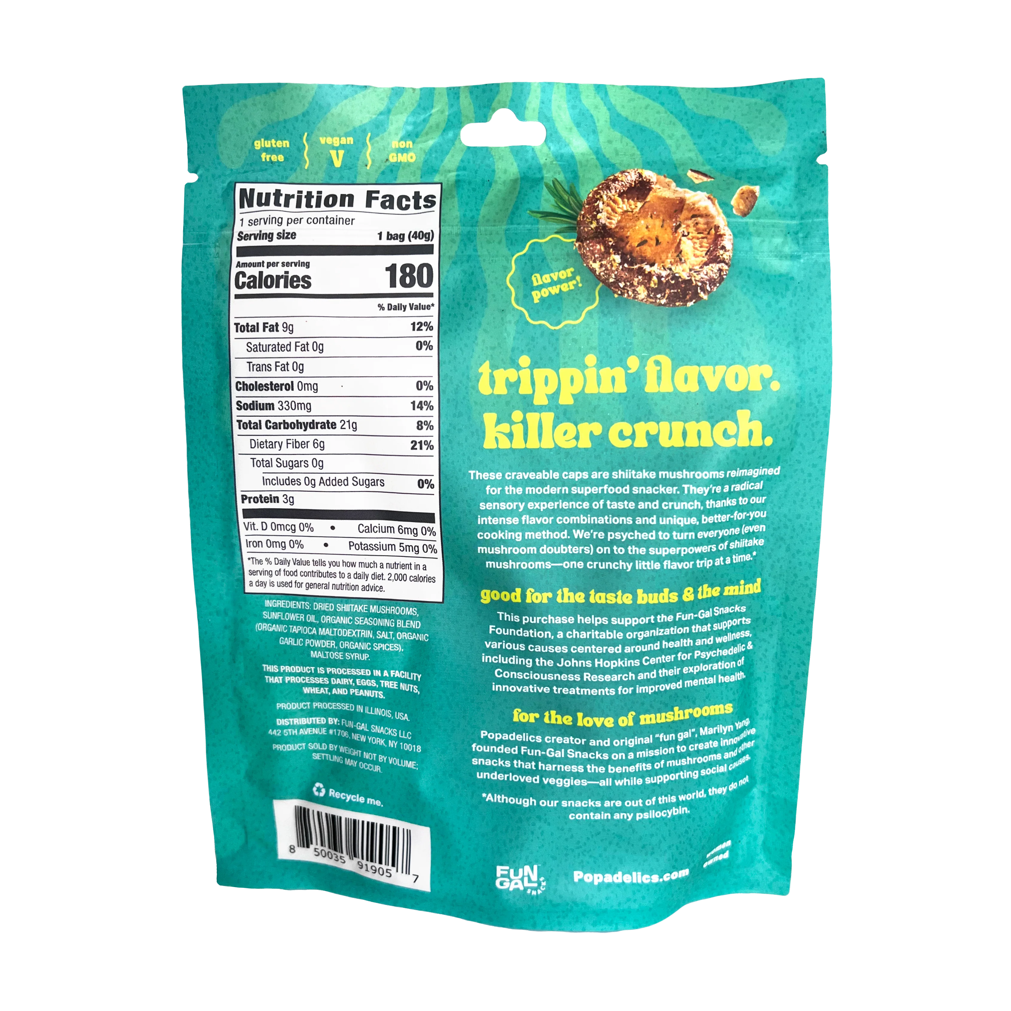 Popadelics Crunchy Mushroom Chips - Variety Pack - Image 10