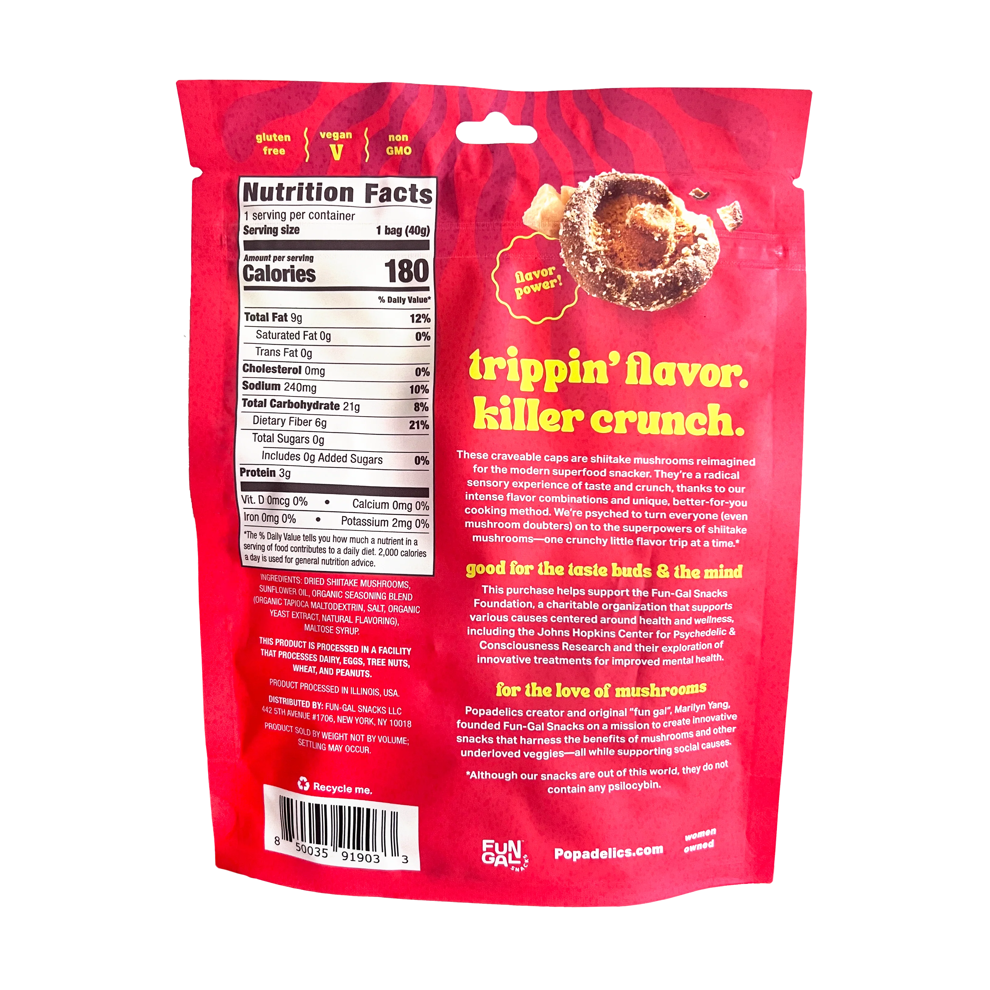 Popadelics Crunchy Mushroom Chips - Variety Pack - Image 8
