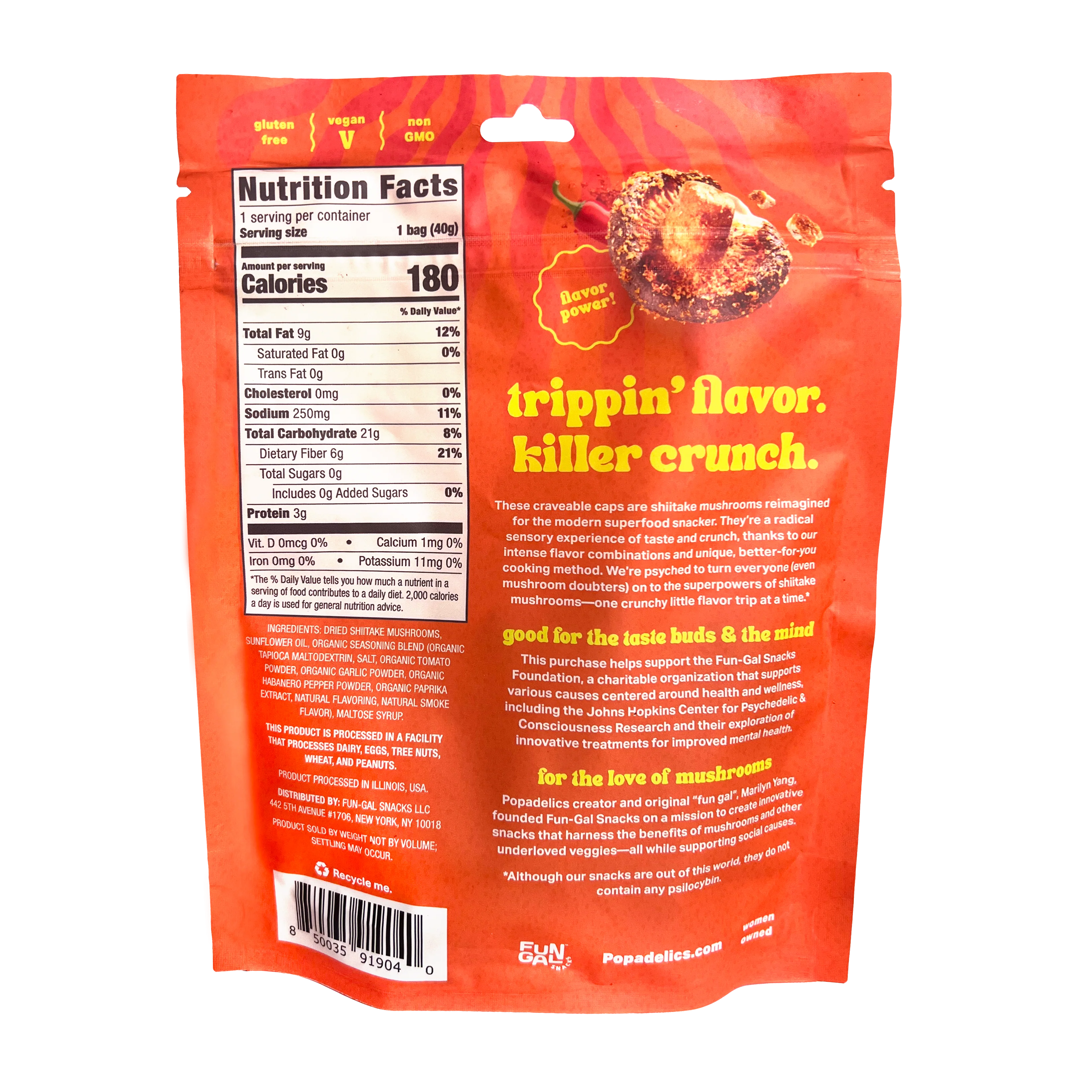 Popadelics Crunchy Mushroom Chips - Variety Pack - Image 9
