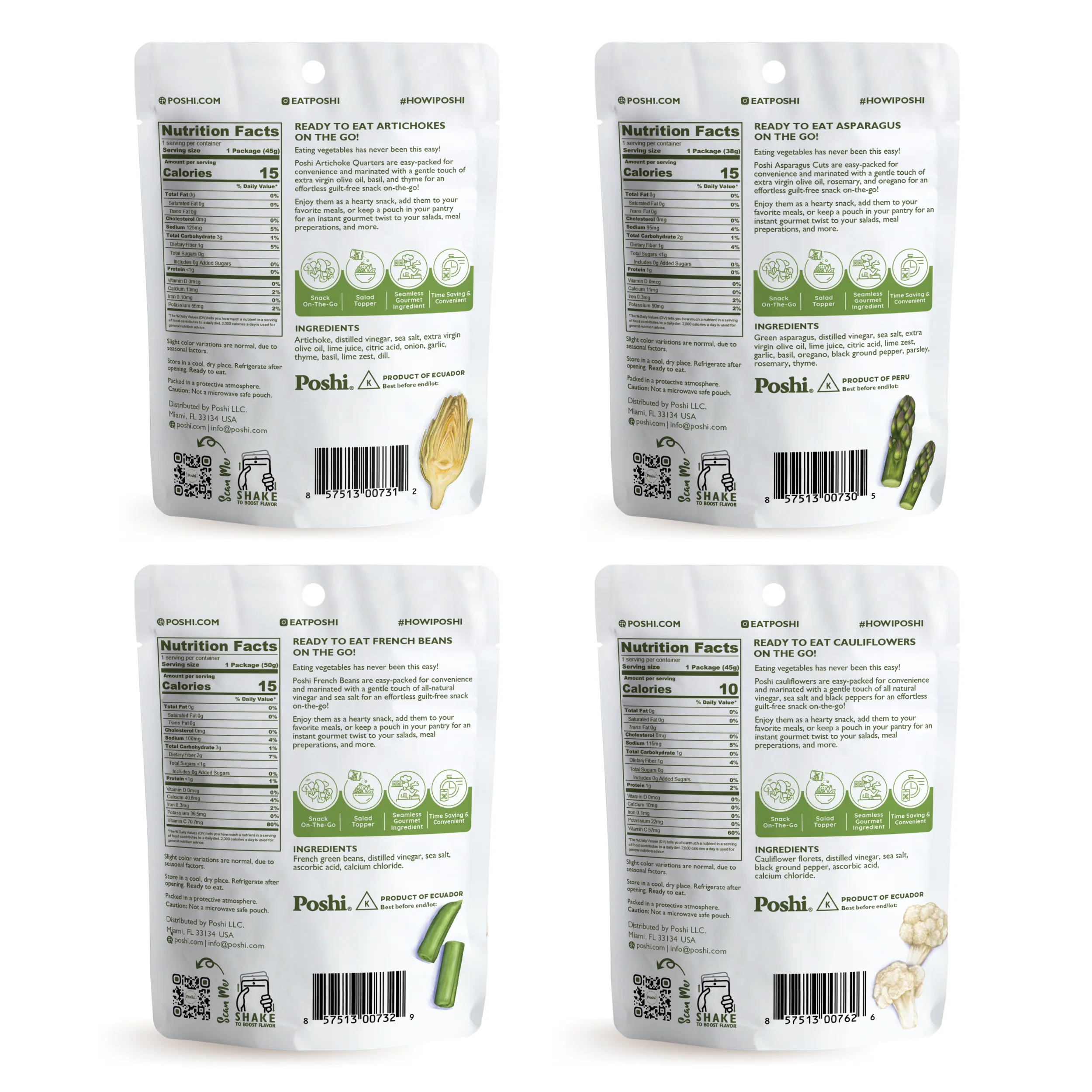 Poshi Sampler Snack Variety Pack - 12 Pack (1.34 OZ - 1.76 OZ/ Pack) - Image 3