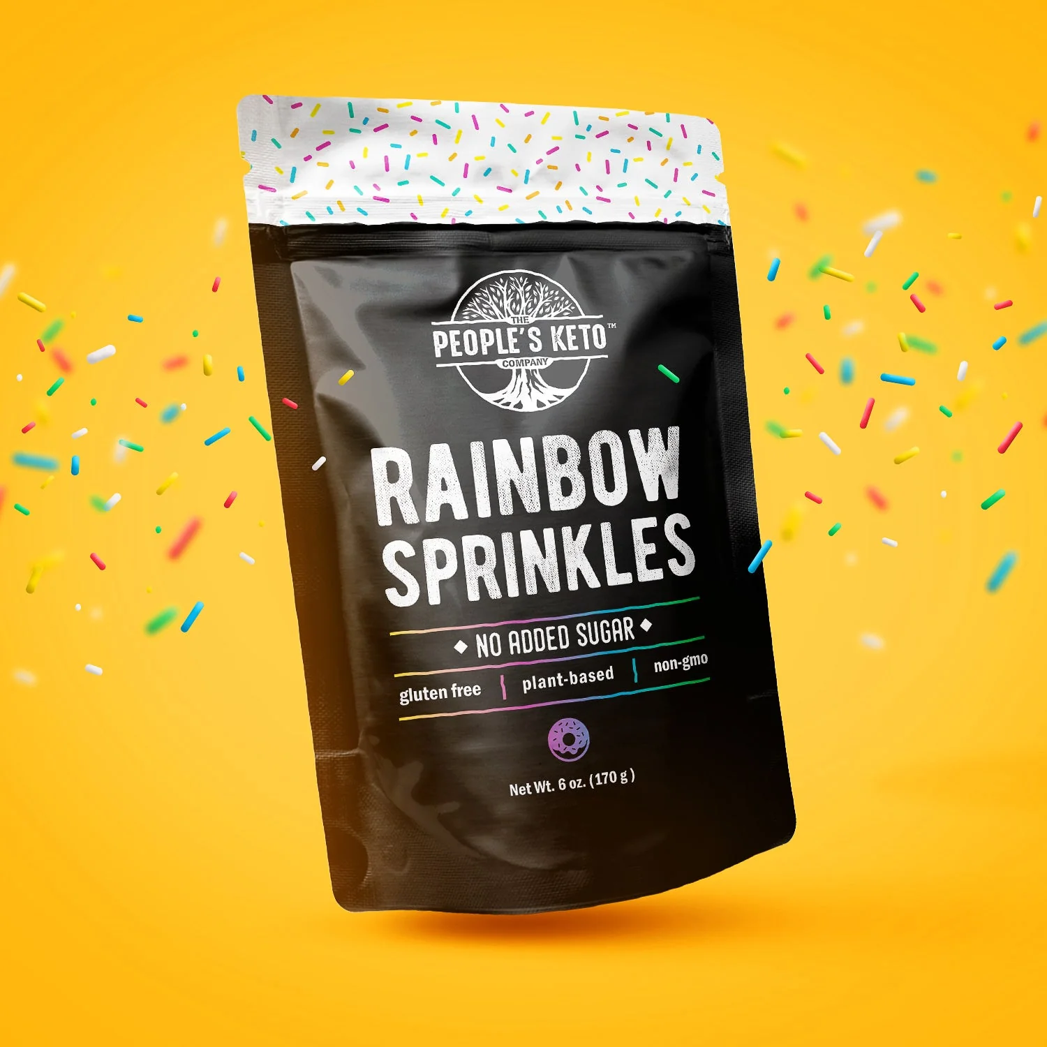 Rainbow Keto Sprinkles, Dye Free, Non-GMO, Plant-Based, No Artificial Coloring, 6 oz. - Image 11