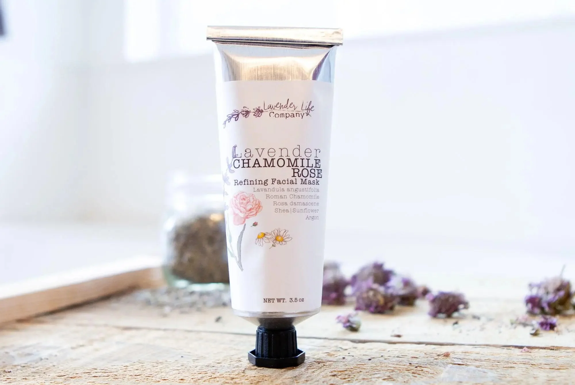 Refining Facial Mask with Lavender, Chamomile & Rose - Image 5