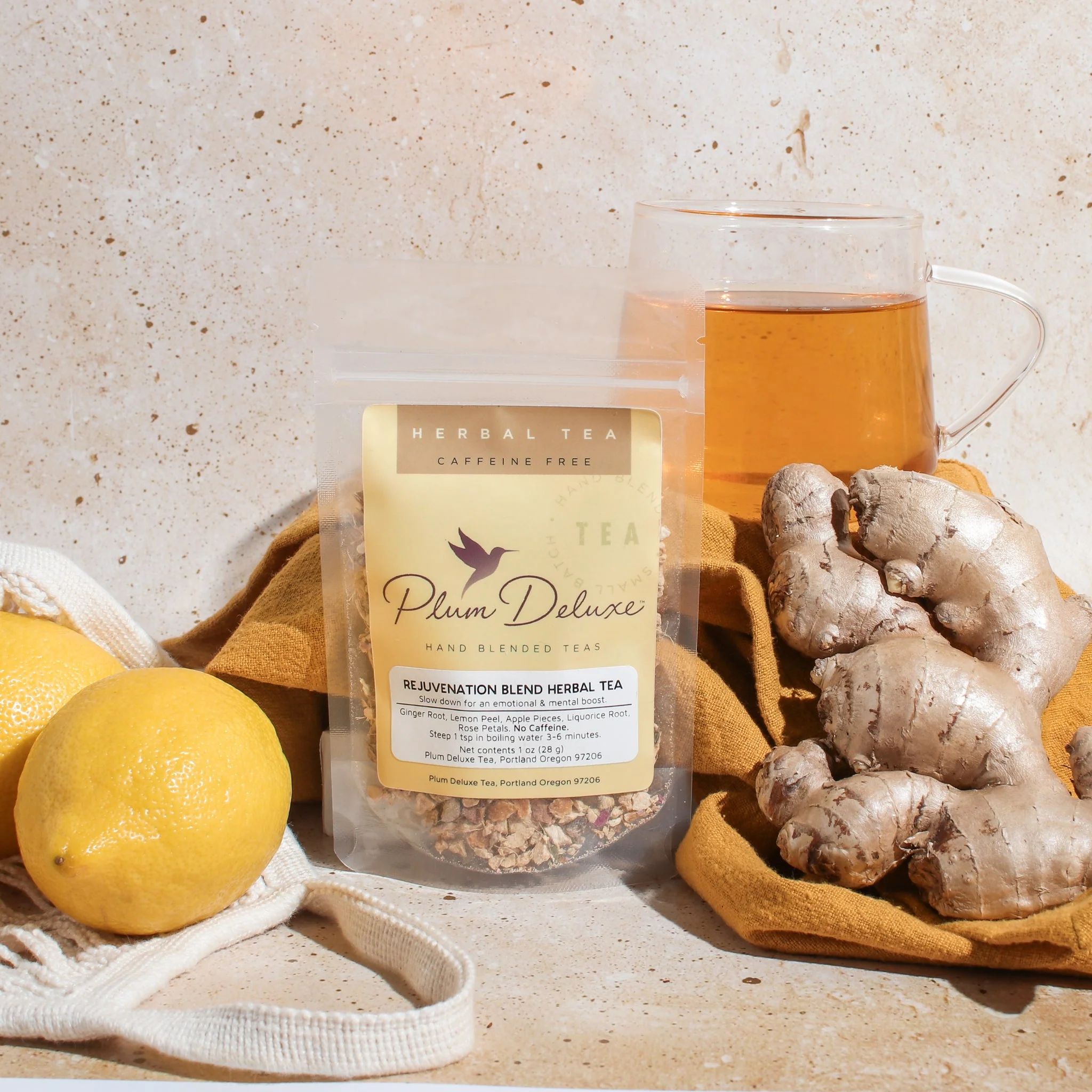 Rejuvenation Blend Herbal Tea (Ginger - Lemon) - Image 2