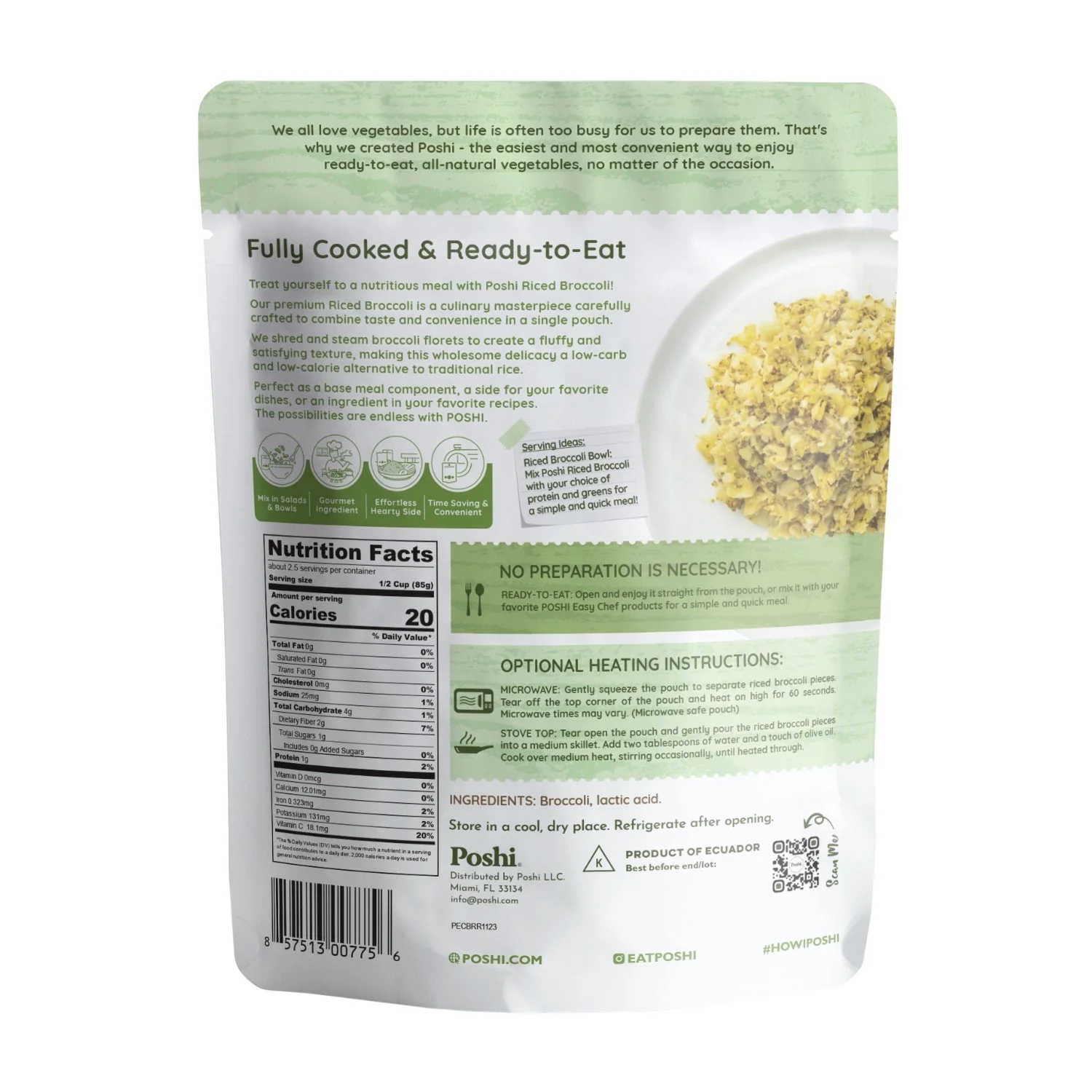 Riced Broccoli | Easy Chef - 10 Pack (7 OZ/Pouch) - Image 3