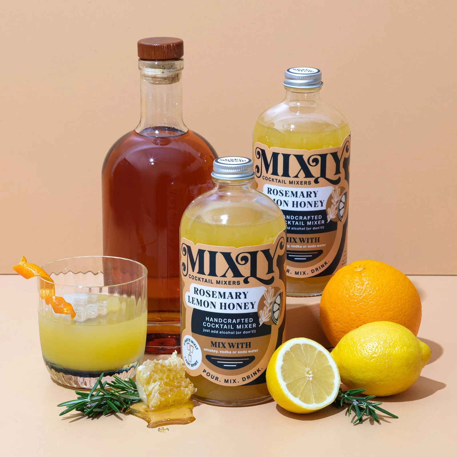 Rosemary Lemon Honey - Whiskey Sour, Hot Toddy Cocktail & Mocktail Mixer - Image 4