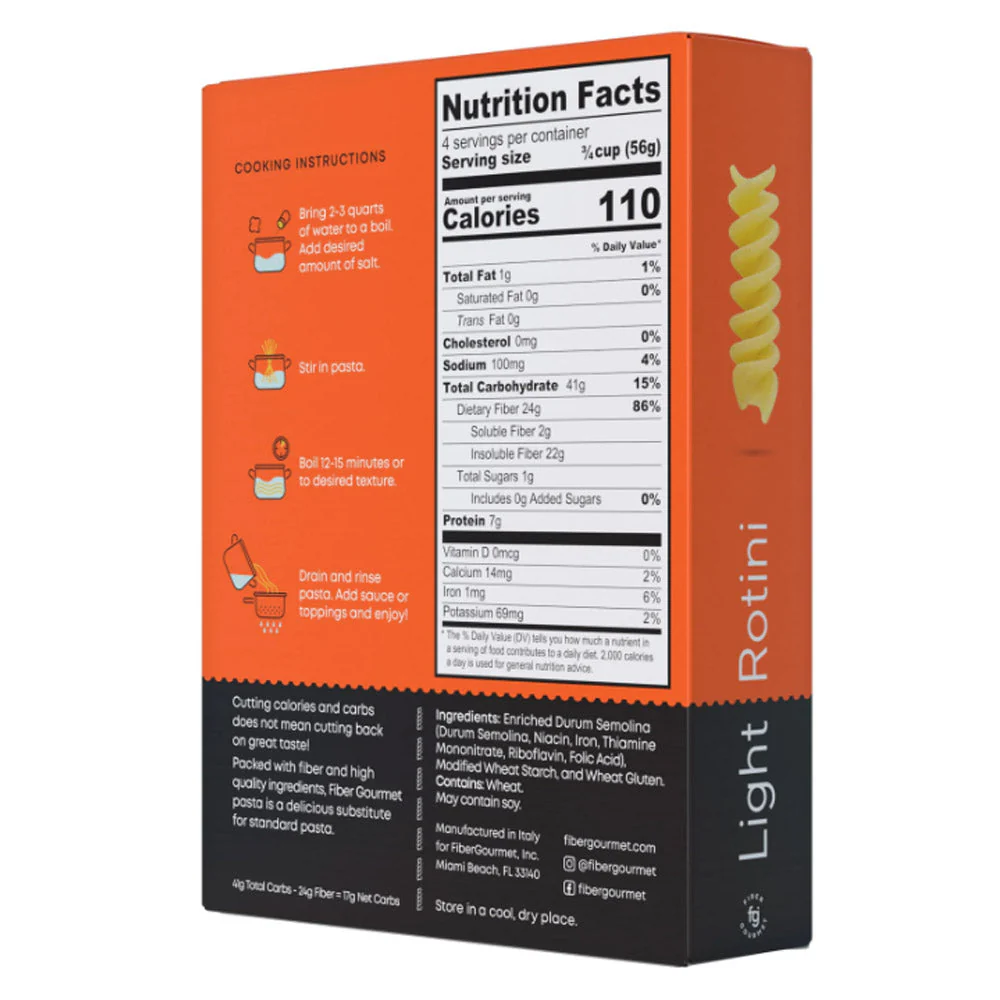Rotini Shaped High Fiber Pasta - Protein Packed, Non GMO, Vegan, Low Calorie - Image 5