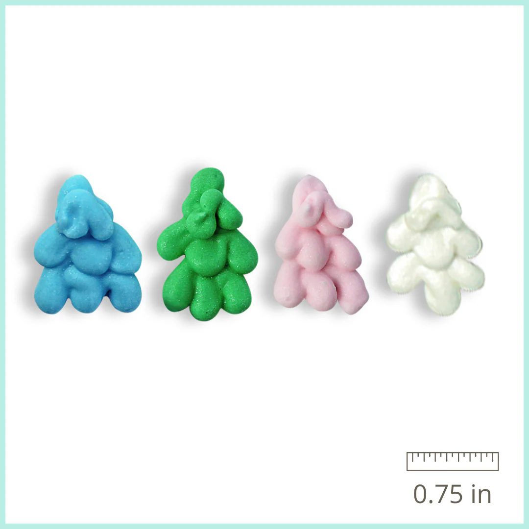 Royal Icing Pastel Christmas Trees (12ct) - Image 2