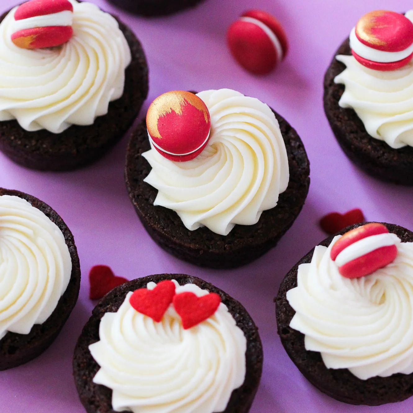 Royal Icing Red Macarons (12ct) - Image 3